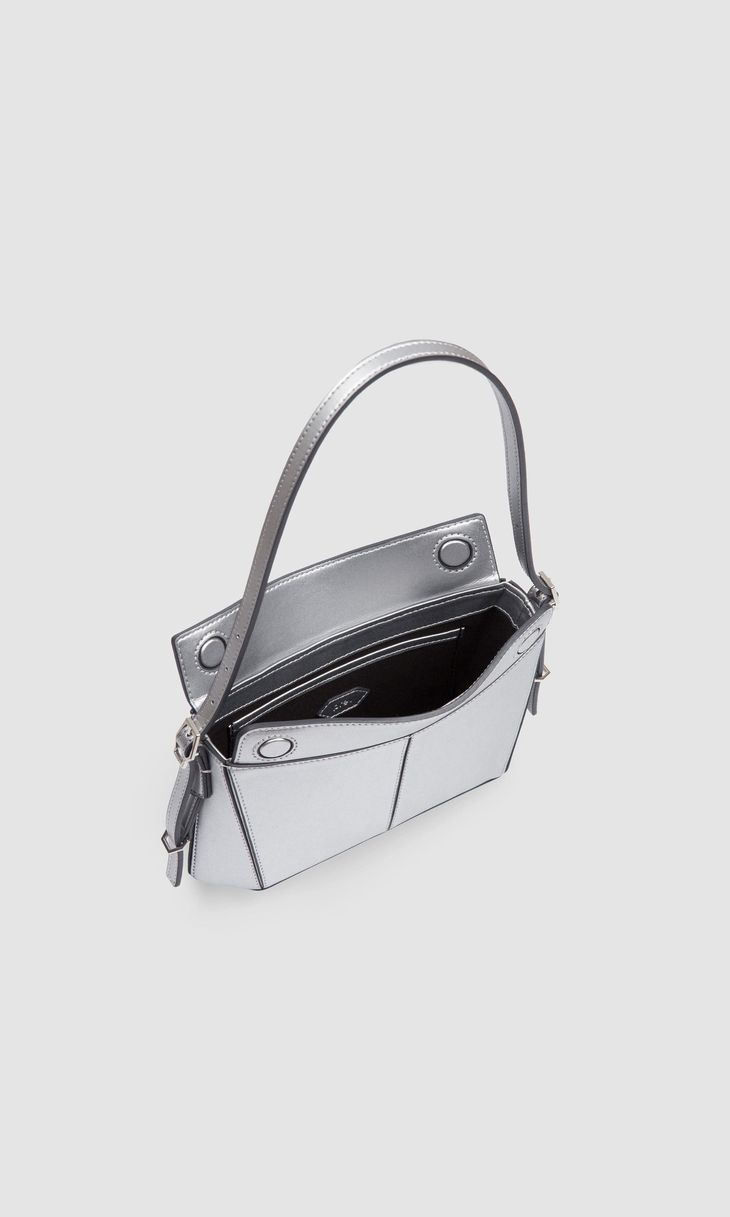 Kiara Women's Vegan Leather Mini Crossbody Bag - Silver | Stylish & Cruelty-Free Handbag for Everyday Use, Parties & Date Nights