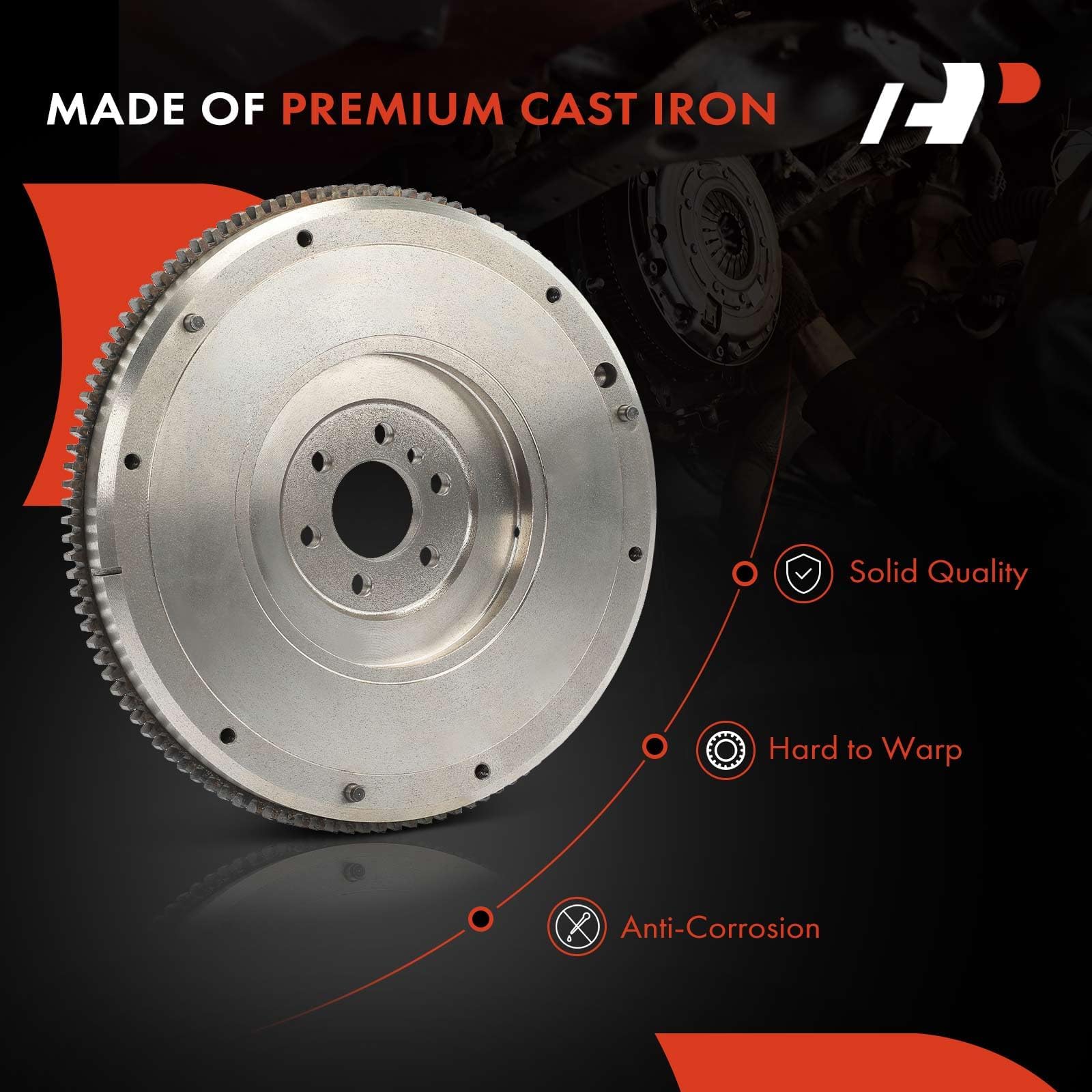 Premium Clutch Flywheel for Fiat 500 2012-2017 1.4L Manual Transmission - 6 Bolt Holes, 116 Teeth - Replacement Part #5106121AA - Perfect for Smooth Gear Shifting & Performance Driving