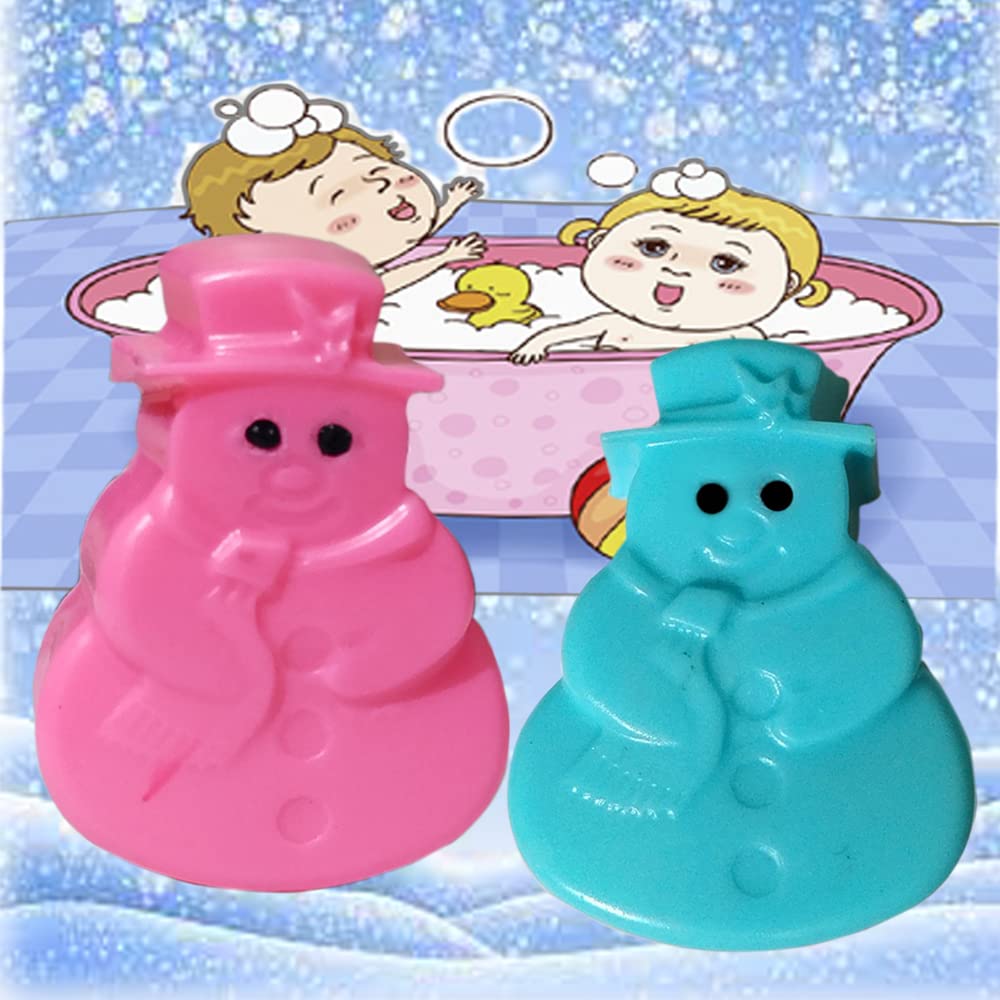 Organic Handmade Goat Milk Kids Bath Soap - Snowman Shape 50g x 2 Pack | Gentle Cleansing for Baby & Toddler Skin | Perfect for Holiday Gifts & Winter Bath Time Fun