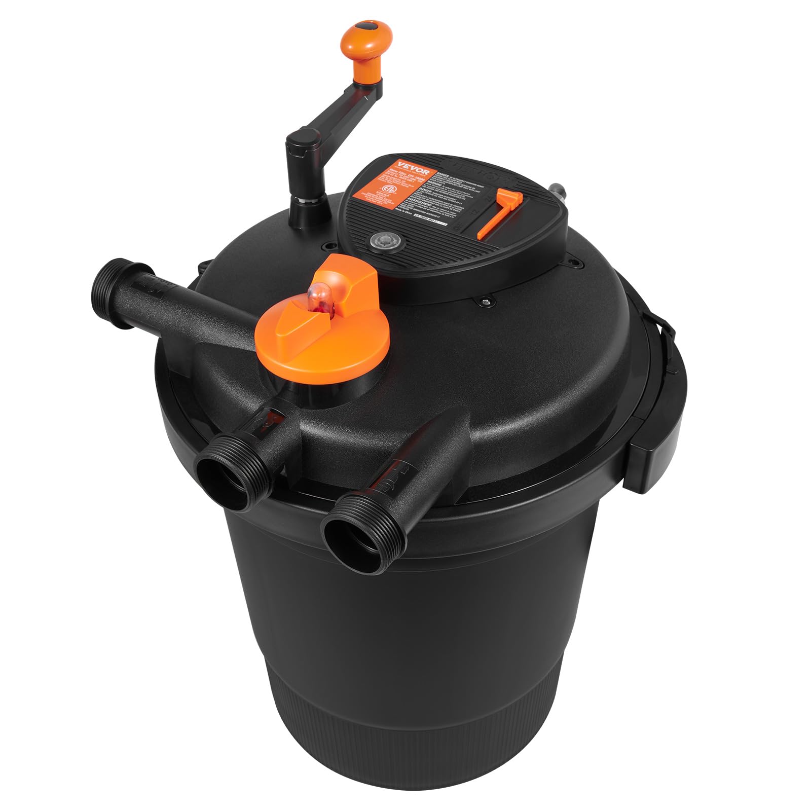 VEVOR 3200 Gallon Pressurized Biological Pond Filter with 13W UV-C Light, 2630 GPH Flow Rate - Koi Pond, Garden Fountain & Aquarium Water Filtration System | Perfect for Outdoor Ponds, Fish Tanks & Water Features