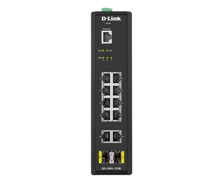 D-Link DIS-200G 12-Port Gigabit Smart Managed Industrial Ethernet Switch | Wide Temperature Range | High-Speed Networking for Factories, Warehouses & Outdoor Installations