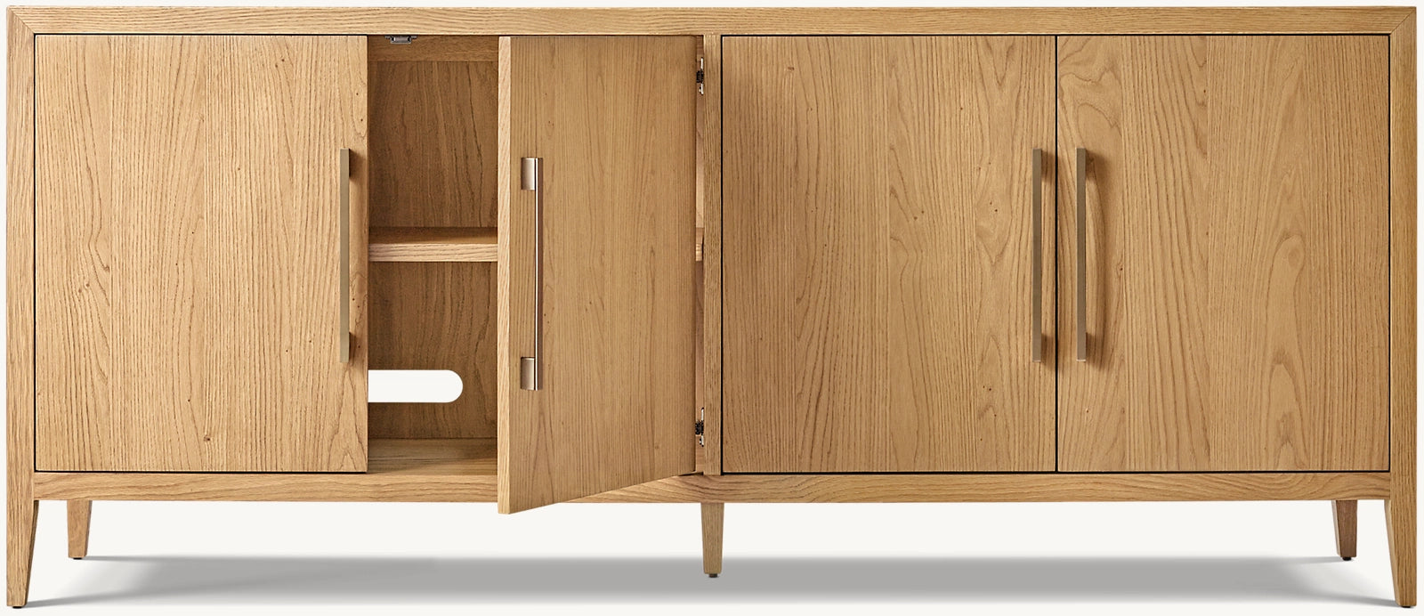 Modern French Style 4-Door Sideboard Buffet Cabinet - Elegant Storage for Dining Room, Living Room & Entryway