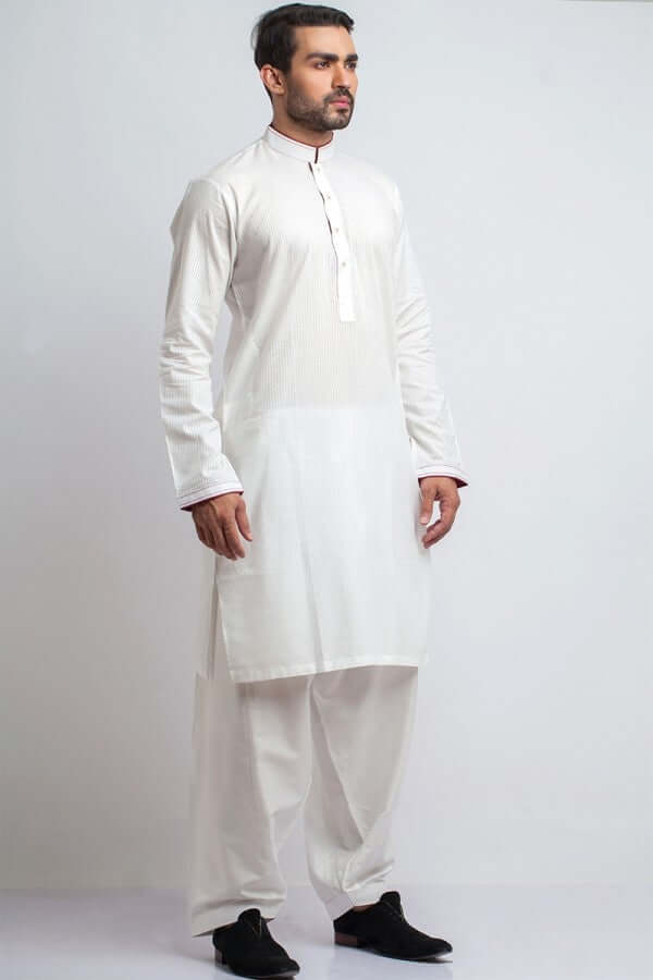 Authentic Handwoven White Cotton Kurta for Men & Women | Traditional Indian Ethnic Wear | Perfect for Festivals, Weddings & Casual Outfits