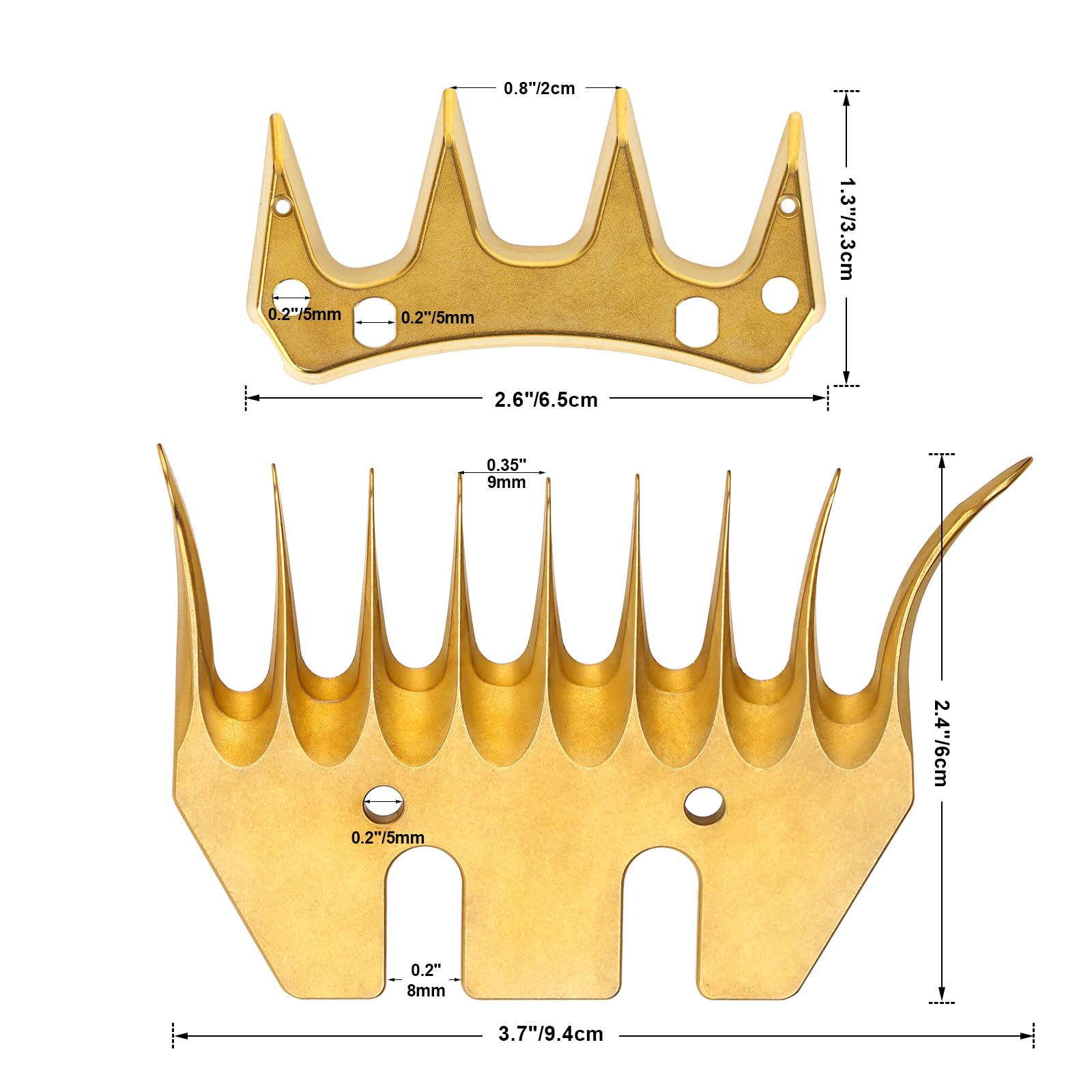 Premium Sheep Shears Replacement Blades - 9-Tooth Curved Design for Electric Wool Clippers - Fits Sheep, Alpacas, Goats & Livestock Grooming - Ideal for Professional Shearing & Farm Animal Hair Trimming