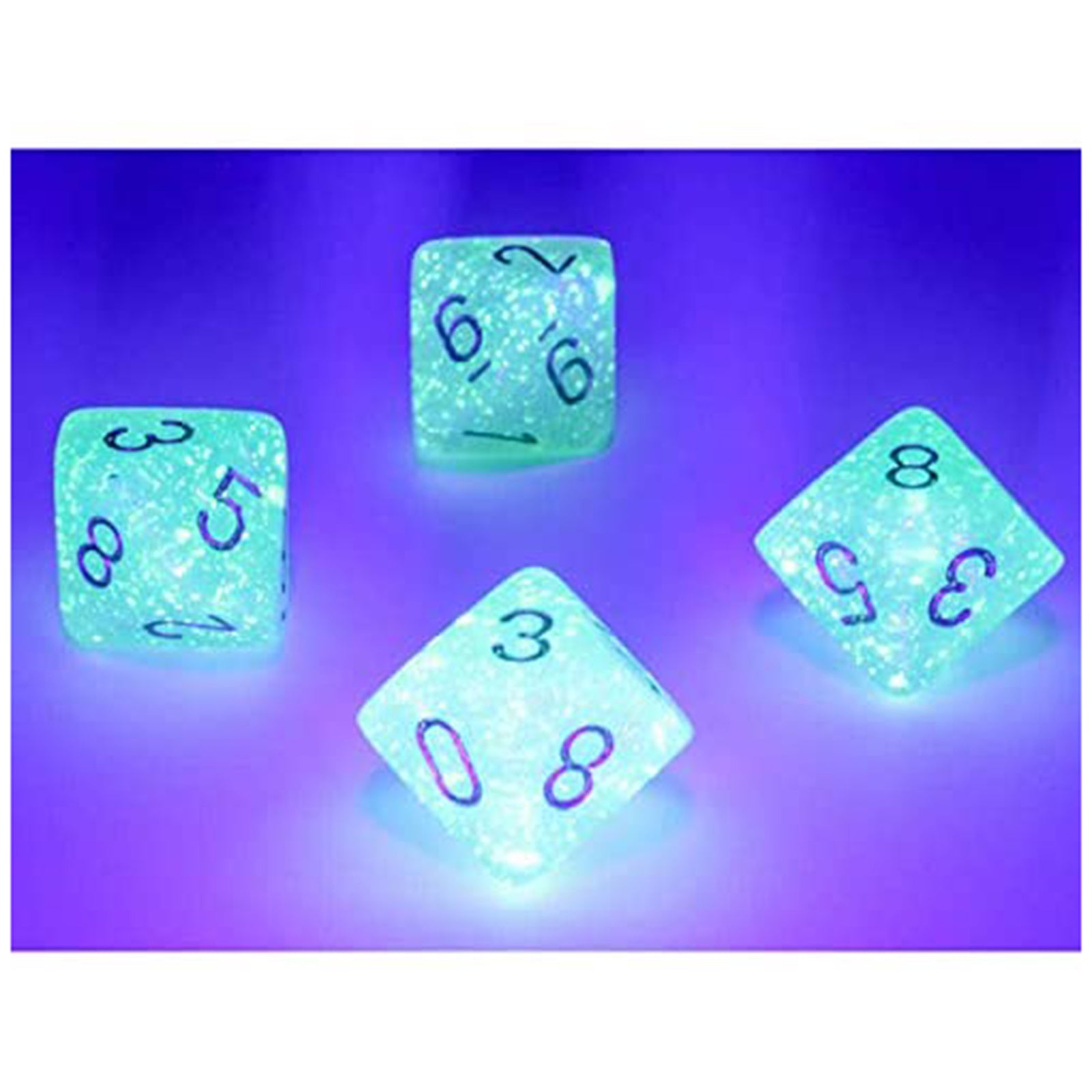 Chessex 10-Piece D10 Polyhedral Dice Set - Nebula Light Green & Gold Luminary (CHX27375) for Tabletop RPGs, Dungeons & Dragons, and Board Games