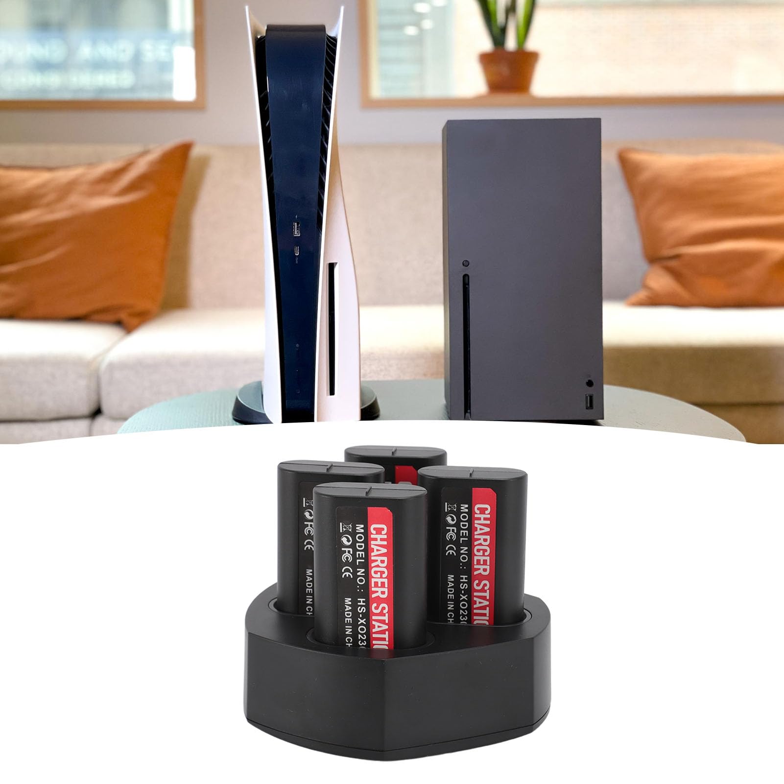 Rechargeable Battery Pack for Xbox Controller - 3600mAh 4-Piece Set with Charging Station - Long-Lasting Power for Xbox One - Perfect for Gaming Sessions & Multiplayer Setups