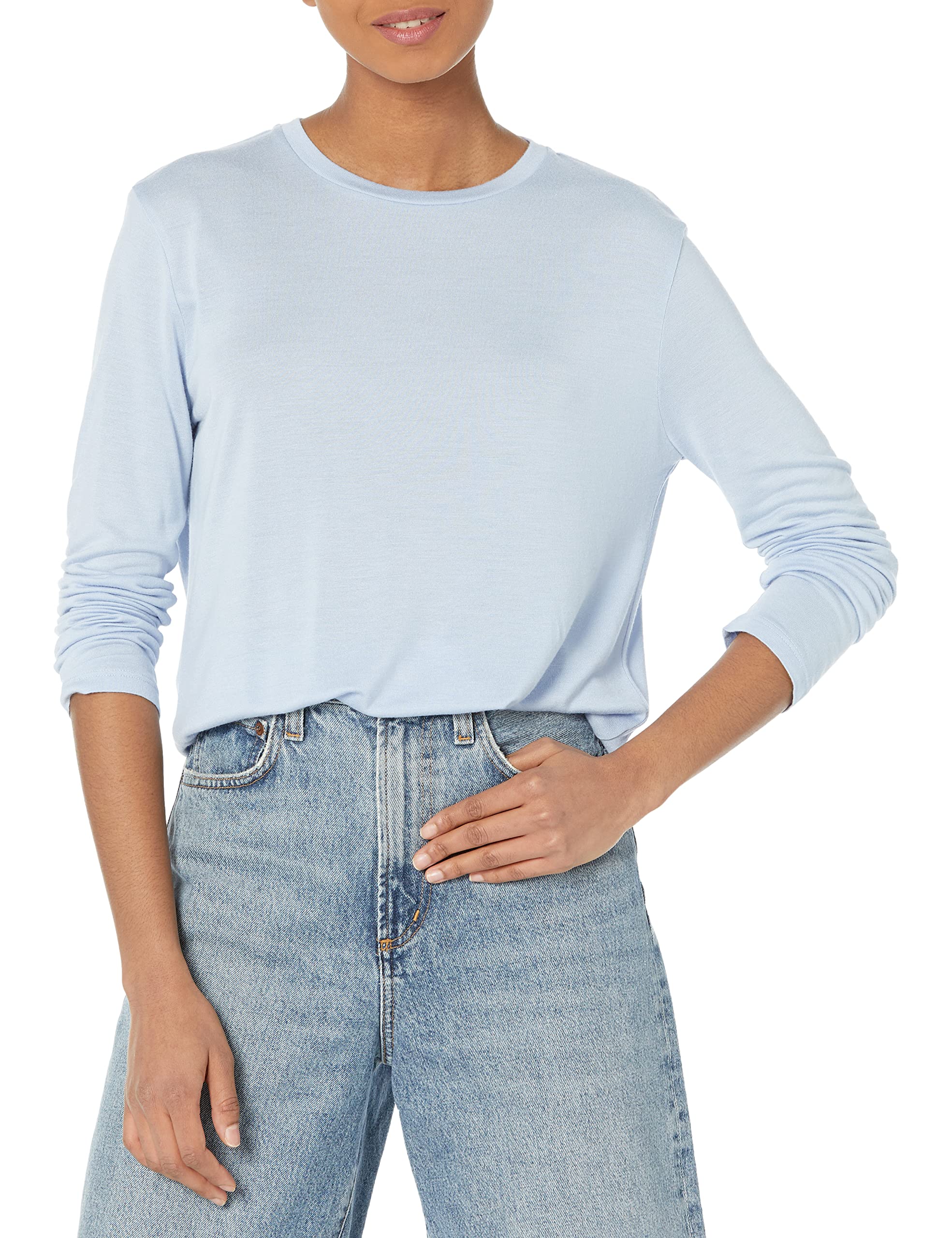 Vince Women's Long Sleeve Easy Tee - Soft Cotton Casual T-Shirt for Everyday Wear | Perfect for Work, Weekend & Layering