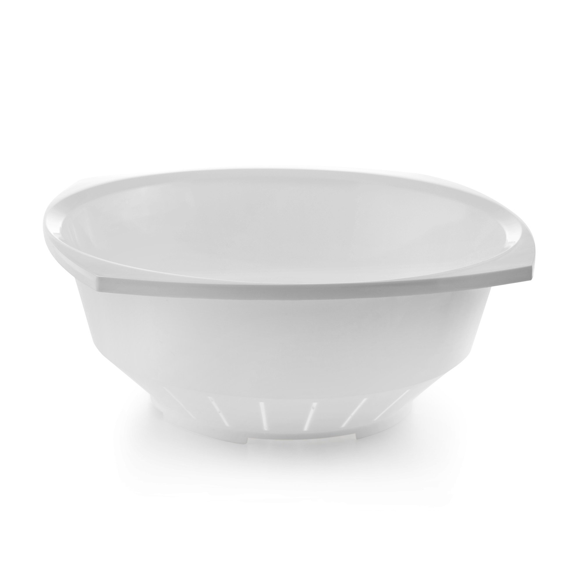 YBM Home 10 Inch Square Plastic Colander - BPA-Free Food Safe Strainer for Pasta, Noodles, Vegetables - Durable & Dishwasher Safe Kitchen Tool - Perfect for Cooking, Washing Fruits, and Salad Prep (White)