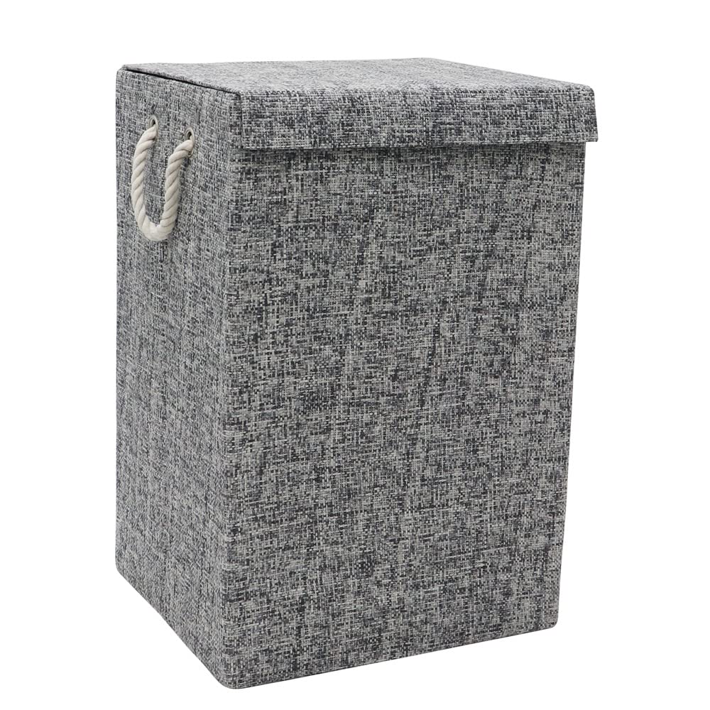 JVL Urban Rectangle Paper Laundry Basket - Foldable Storage Bin for Clothes, Bedroom & Bathroom Organization - Eco-Friendly Home Decor for Dorm, Apartment & Laundry Room