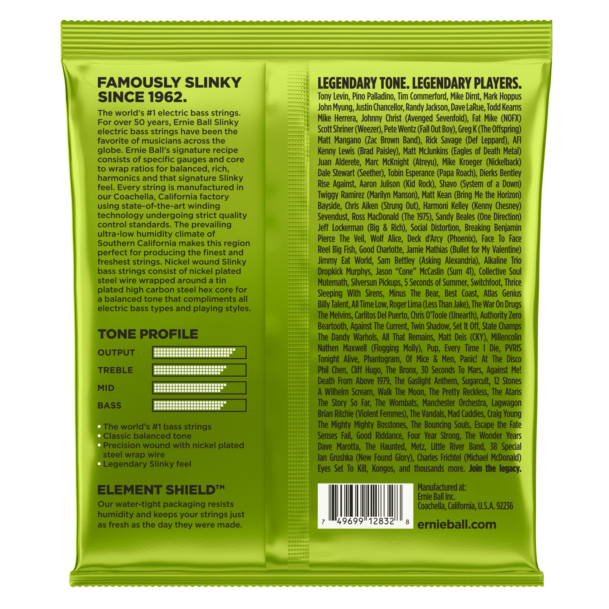 Ernie Ball Regular Slinky Nickel Wound Electric Guitar Strings & Bass Strings Bundle - Perfect for Rock, Metal, and Studio Recording