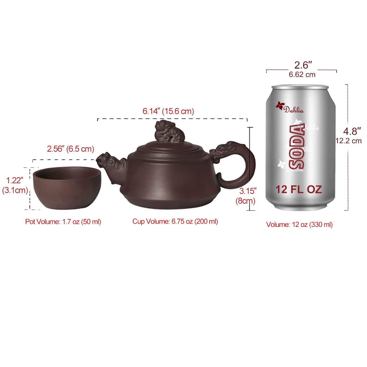 Premium 7-Piece Gongfu Tea Set with Zisha Clay Teapot & 6 Cups - Elegant Chinese Ceramic Tea Ceremony Gift Box (Pi Xiu Design) - Perfect for Home Tea Brewing, Office Relaxation & Traditional Chinese Tea Parties
