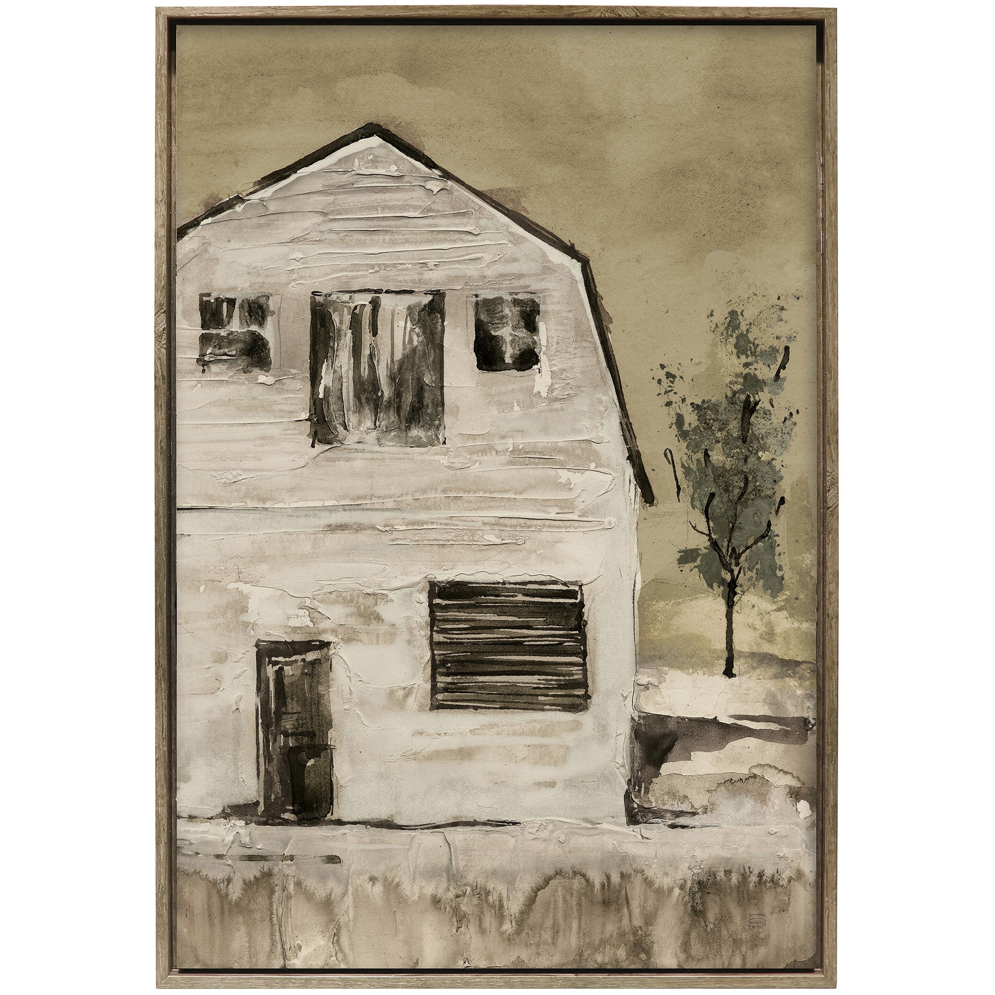 Brown Barn III Wall Art - Rustic Farmhouse Decor for Living Room, Bedroom & Office - Perfect for Country Style Home Decoration