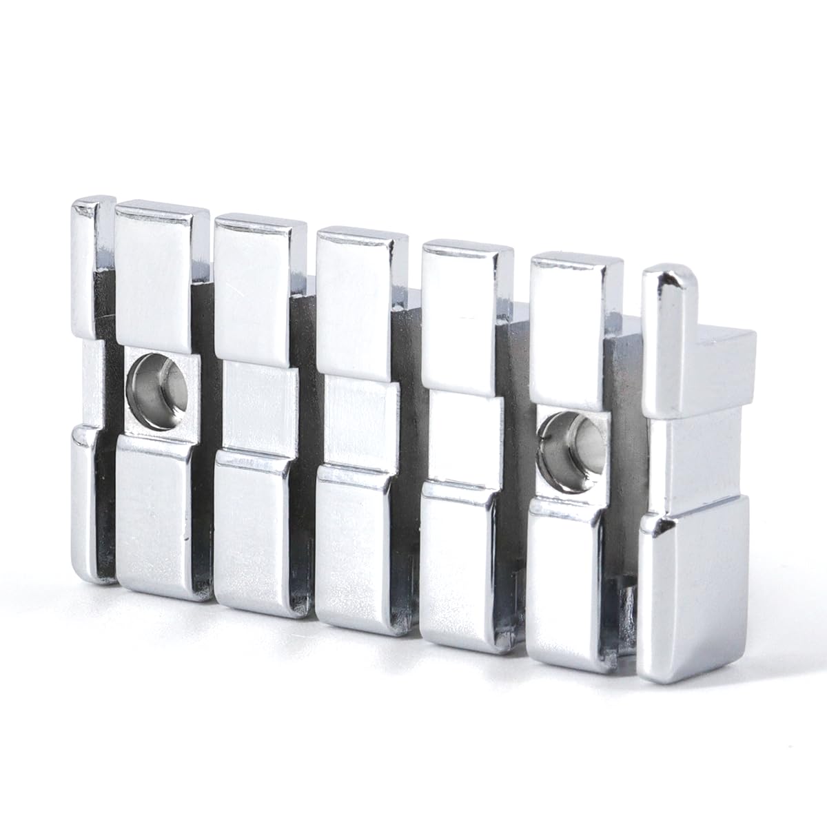 6 String Headless Guitar Locking Nut - Silver Replacement Part for Guitar Bridge & Tuning Stability | Perfect for Metal, Rock & Studio Recording