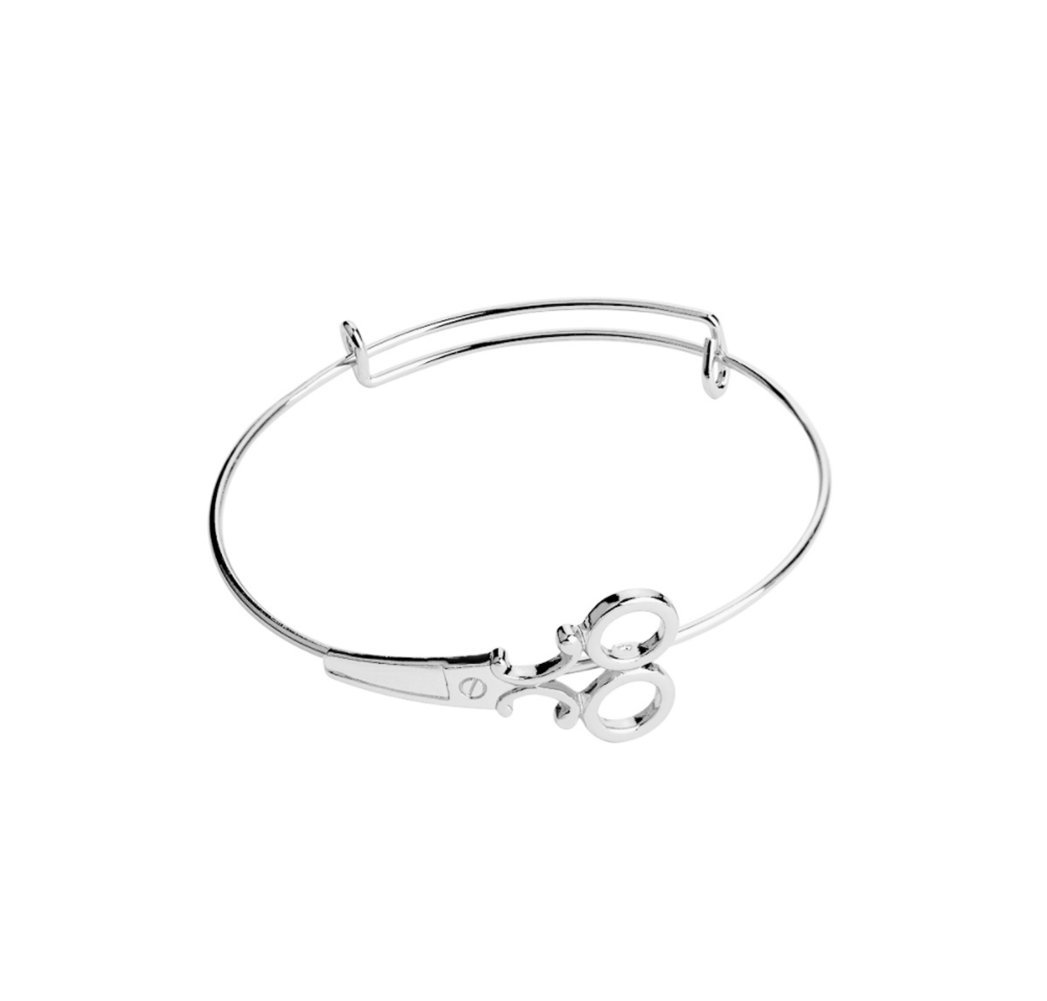 DIY Adjustable Scissor Charm Bracelet for Women - Stylish Bangle Cuff Jewelry with Length Adjustment - Perfect for Daily Wear, Office Accessories & Gift Giving