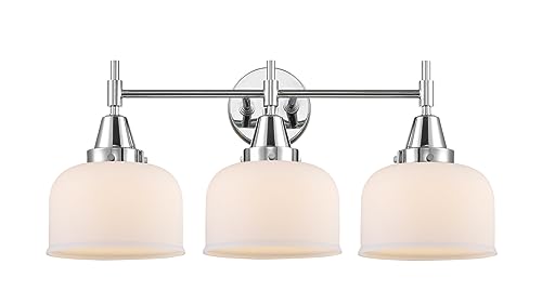 Innovations 447-3W-PC-G71 Chrome Finish Transitional 3-Light Bathroom Vanity Set - Perfect for Modern Bathrooms, Powder Rooms & Home Renovations