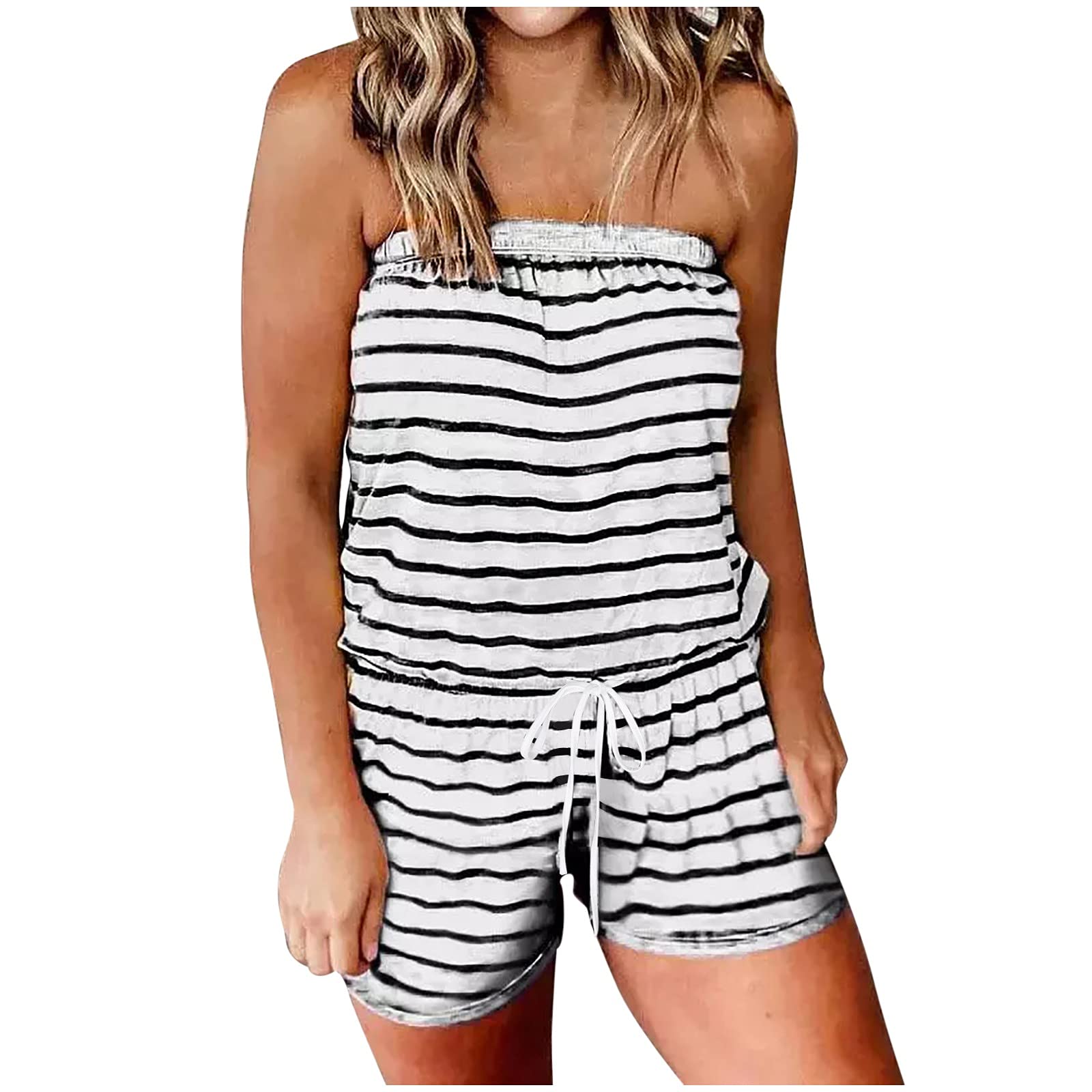 HAHII Women's Casual Loose Jumpsuit - Sleeveless Summer Romper for Beach & Vacation | Short Dressy Jumpsuit for Women | Perfect for Outdoor Activities, Travel & Casual Wear