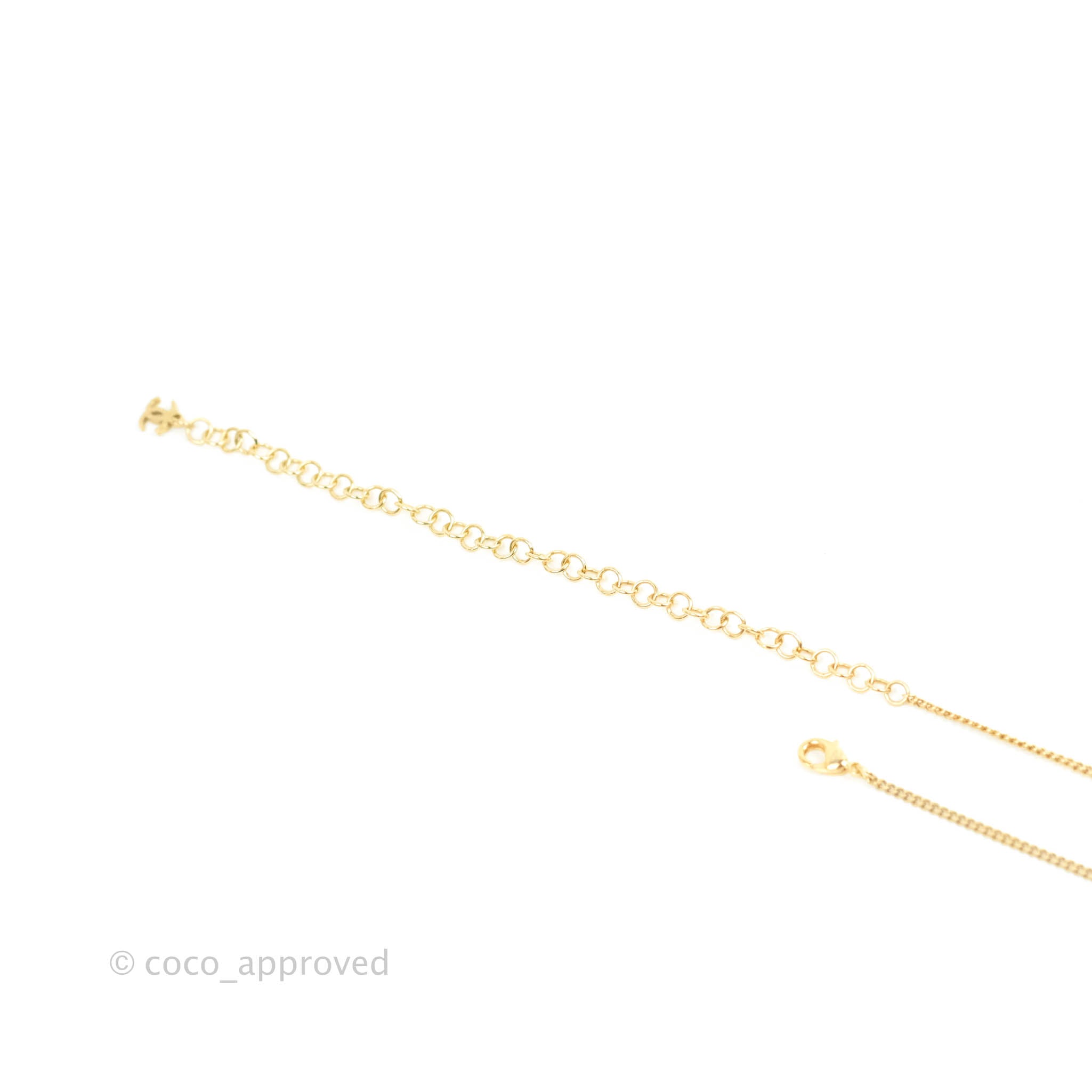 Chanel CC Crystal Pearl Perfume Bottle Necklace in Gold Tone - Elegant Fashion Jewelry for Women, Perfect Gift for Birthday, Anniversary & Special Occasions