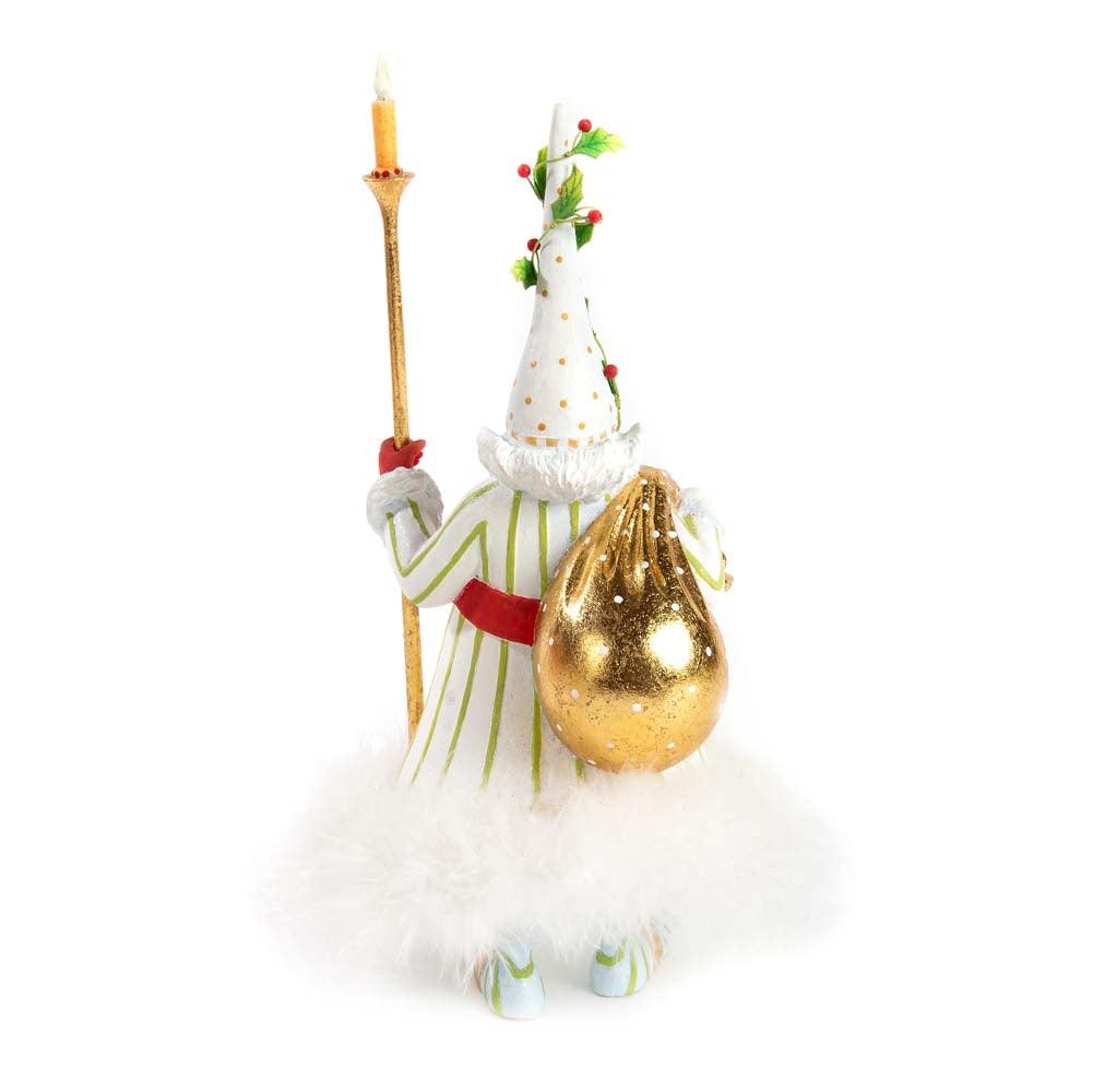 Patience Brewster Dash Away Candlelight Santa Figure - Handcrafted Christmas Decor for Holiday Mantel, Tabletop & Gift Giving