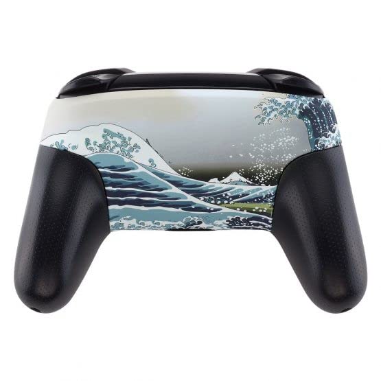 MODDZONE Custom Pro Controller for Nintendo Switch - Wireless Gamepad with Ergonomic Design, Compatible with Switch/Switch OLED (Wave Blue) - Perfect for Gaming, Streaming & Competitive Play