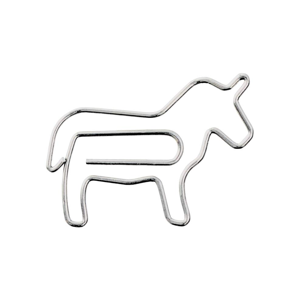 Midori D-Clips 43393-006 Decorative Horse-Shaped Paper Clips - Pack of 20 - Perfect for Office, School, Scrapbooking & Gift Wrapping