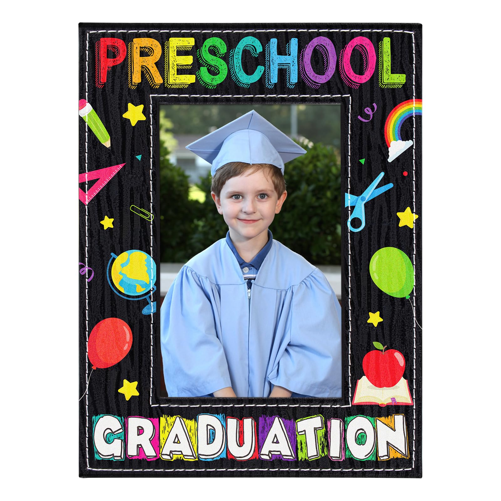 WaaHome 4x6 Preschool Graduation Picture Frame 2025 - Kindergarten & Pre-K Photo Frame for Kids, Perfect Graduation Gift for Boys, Girls, Sons & Daughters - Ideal for Classroom Decor, Memory Keepsakes & Graduation Party Displays