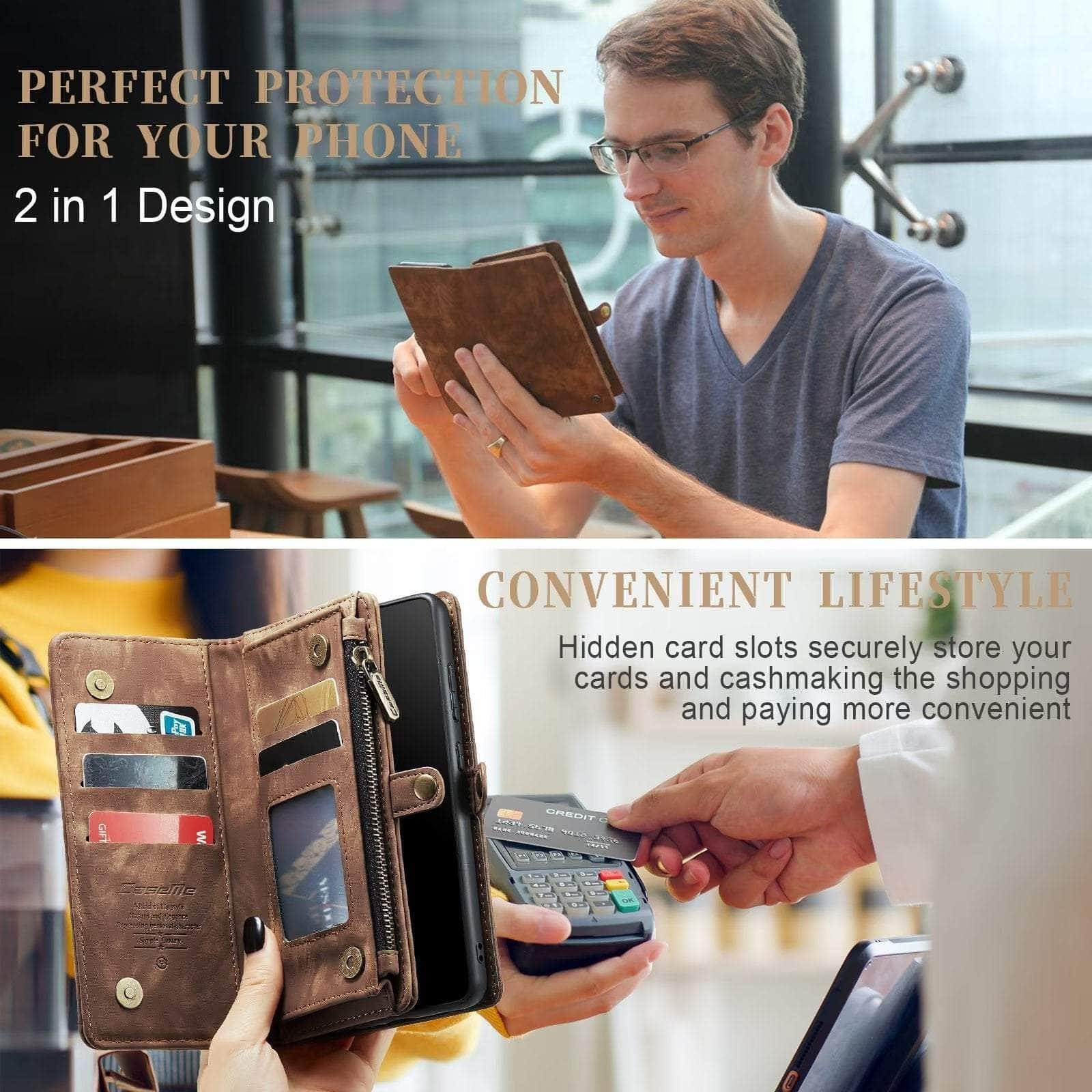 Samsung Galaxy A54 Wallet Case with Detachable Card Holder - Slim Protective Cover for Everyday Use & Travel