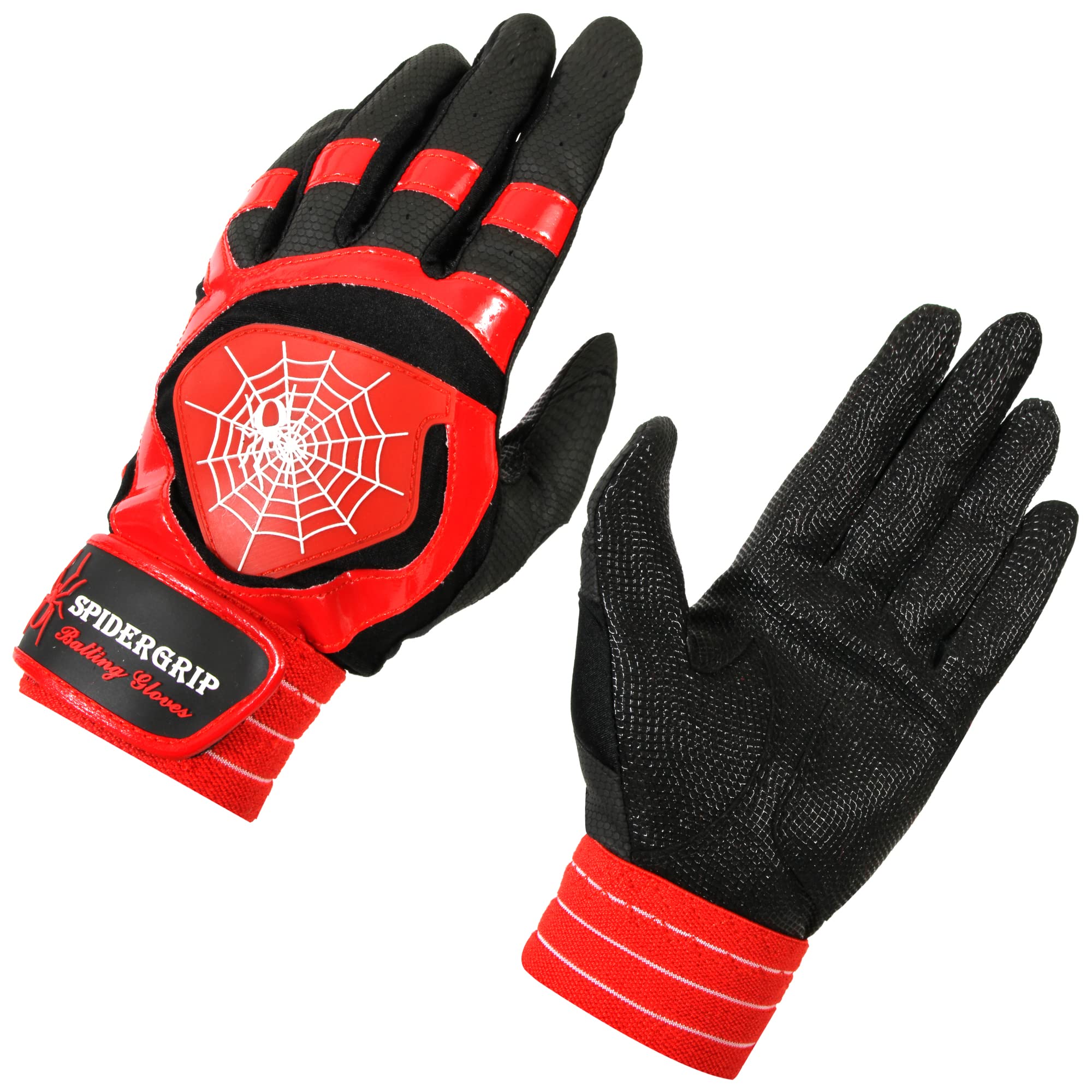 J&S Sporting Spider Grip Baseball & Softball Batting Gloves for Men & Youth - Perfect for Training, Games & Outdoor Sports Activities