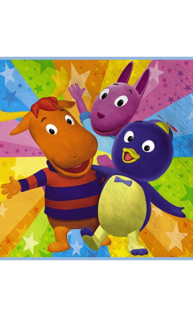 The Backyardigans Lunch Napkins 16ct - Colorful Kids Party Napkins for Birthday, School Lunches & Picnics