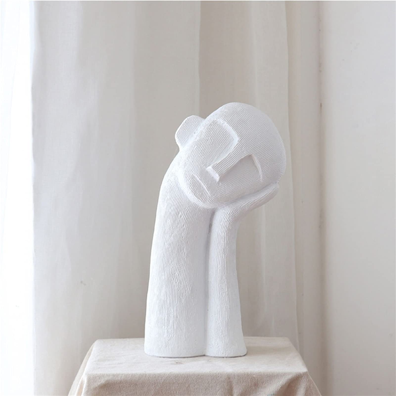 Modern Abstract Face Sculpture - Resin Art Statue for Home & Office Decor | Desktop Decoration for Bedroom, Living Room, Workspace