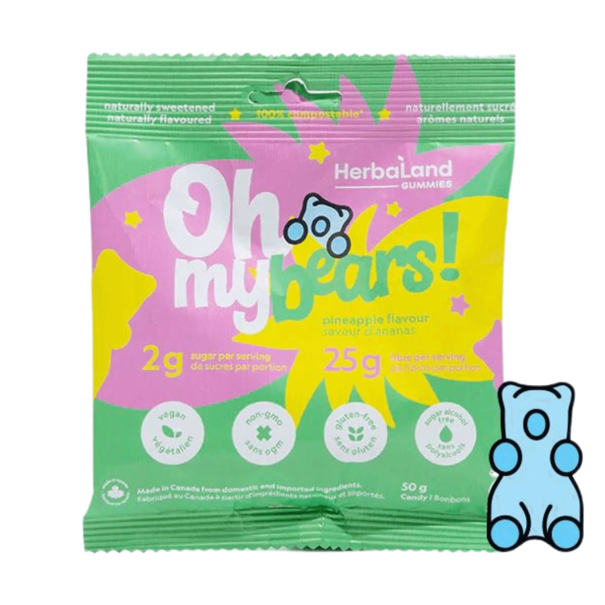 Fruity Gummy Bears Candy - 50g Pack | Delicious Soft Chewy Snacks for Kids & Adults | Perfect for Parties, Movie Nights & Lunchboxes