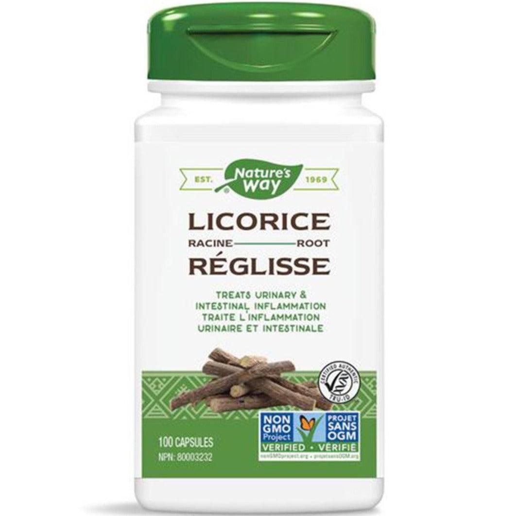 Nature's Way Licorice Root 100 Capsules - Herbal Supplement for Digestive Support & Immune Health - Perfect for Tea Lovers & Wellness Enthusiasts