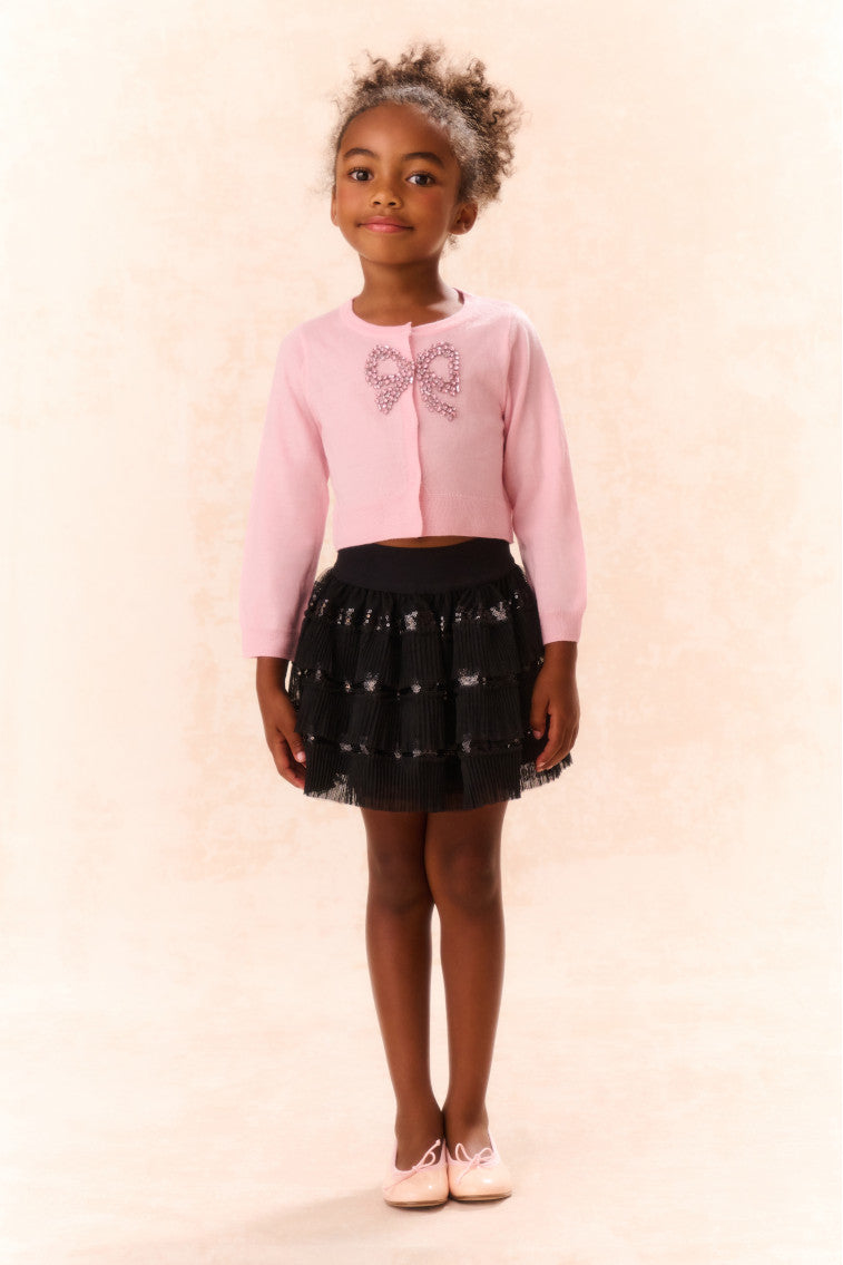 Girls Embellished Wool Cardigan - Soft & Stylish Knit Sweater for School, Fall & Winter Outfits | Perfect for Casual Wear & Special Occasions