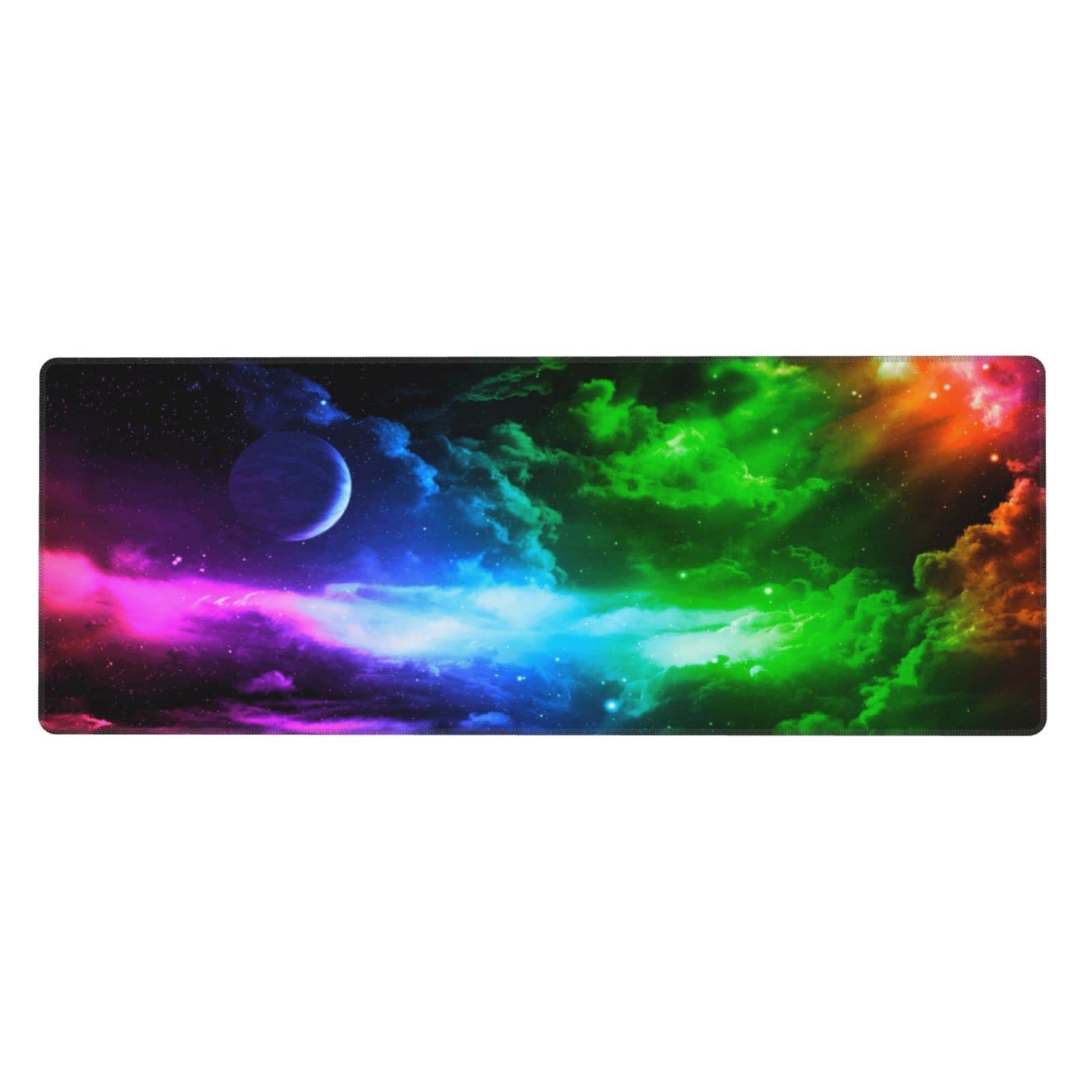Galaxy Full Desk Anime Mouse Pad - XXL Extended Large Gaming Mouse Mat with Non-Slip Waterproof Design, Stitched Edge for Office & Gaming (Perfect for PC Gamers, Streamers & Anime Fans)