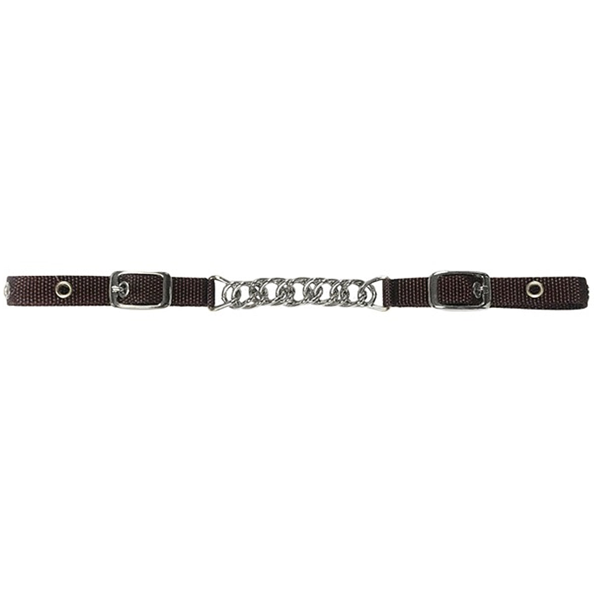 Durable Flat Chain Nylon Curb Strap for Dog Collars - Adjustable Pet Training Accessory for Walking & Control