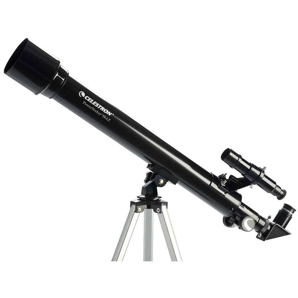 Refurbished PowerSeeker 50AZ Telescope - Portable Astronomy Telescope for Beginners, Adults & Kids - Perfect for Stargazing, Moon Watching & Backyard Exploration
