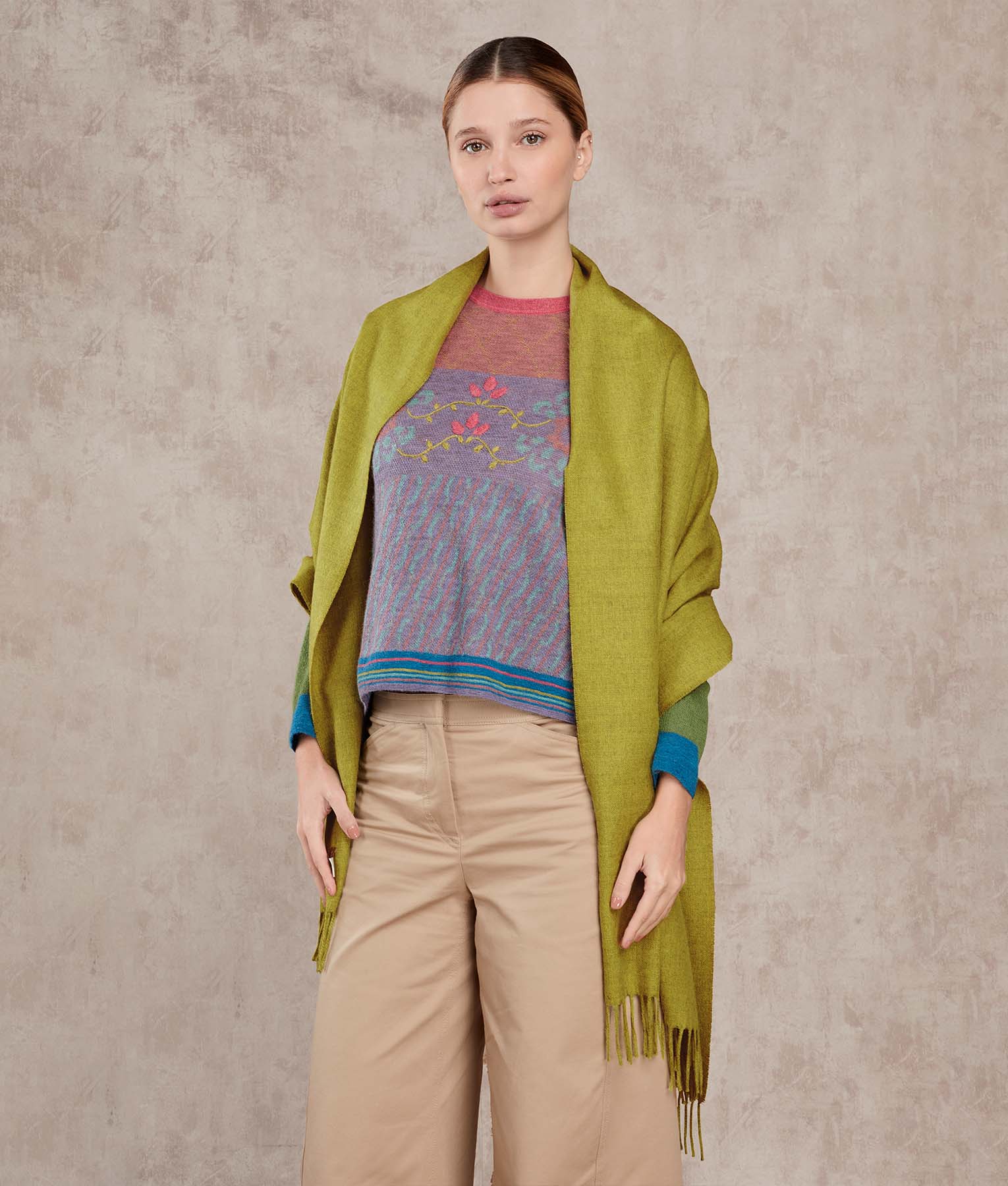 Luxury Alpaca Brushed Shawl Wrap - Soft Warm Winter Scarf for Women - Perfect for Cold Weather, Office, Travel & Special Occasions