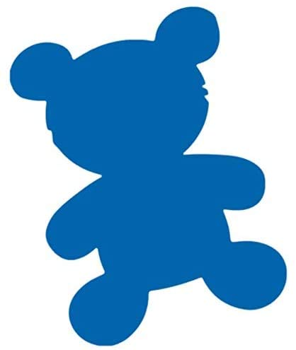 Blue Teddy Bear Vinyl Sticker Decals (4 Inch) - Waterproof, Durable Decals for Car Bumper, Window, Laptop, Tablet, Phone - Perfect for Kids Rooms, DIY Crafts & Personalizing Your Belongings