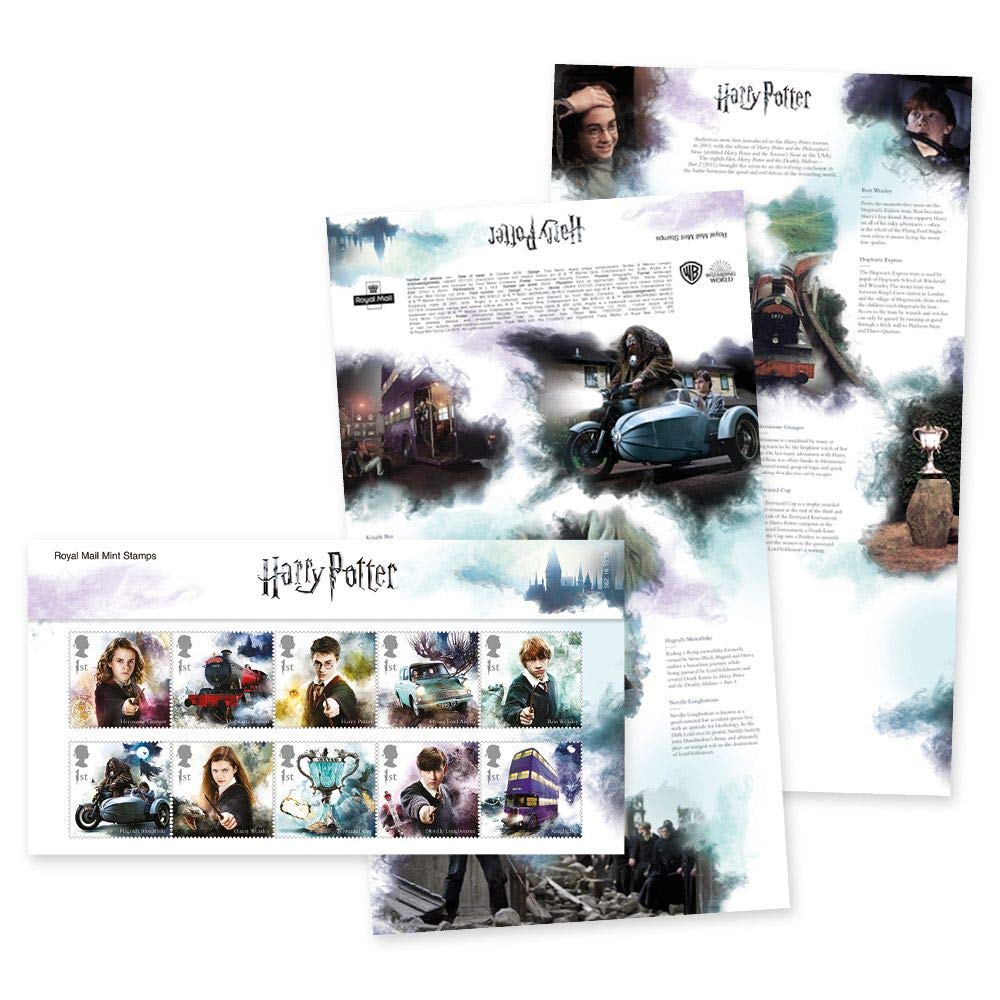 Harry Potter Collectible Postage Stamps Presentation Pack 2018 - Limited Edition Wizarding World Philately for Stamp Collectors & Harry Potter Fans - Perfect for Gift Giving, Display, and Investment