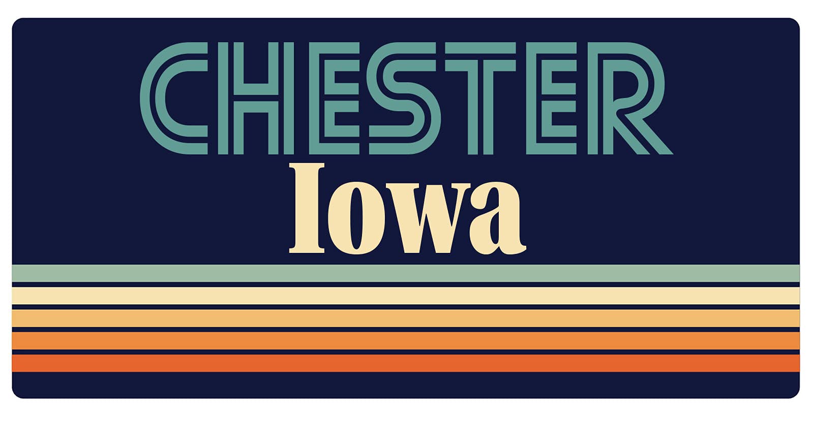 Chester Iowa 5 x 2.5 Inch Retro Fridge Magnet - Vintage Souvenir & Decorative Refrigerator Magnet for Home, Office, or Gift