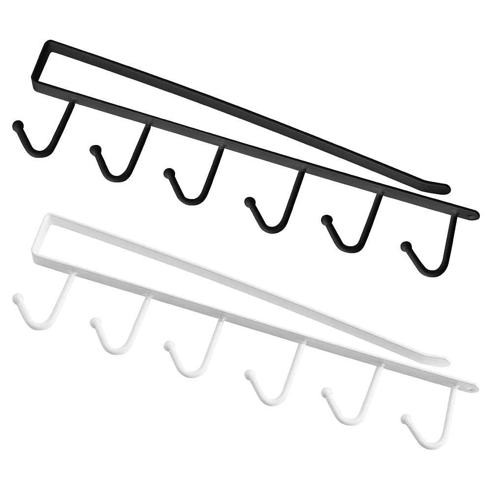 Metal Mug Hanger - Under Cabinet Cup Organizer for Kitchen Storage | Space-Saving Solution