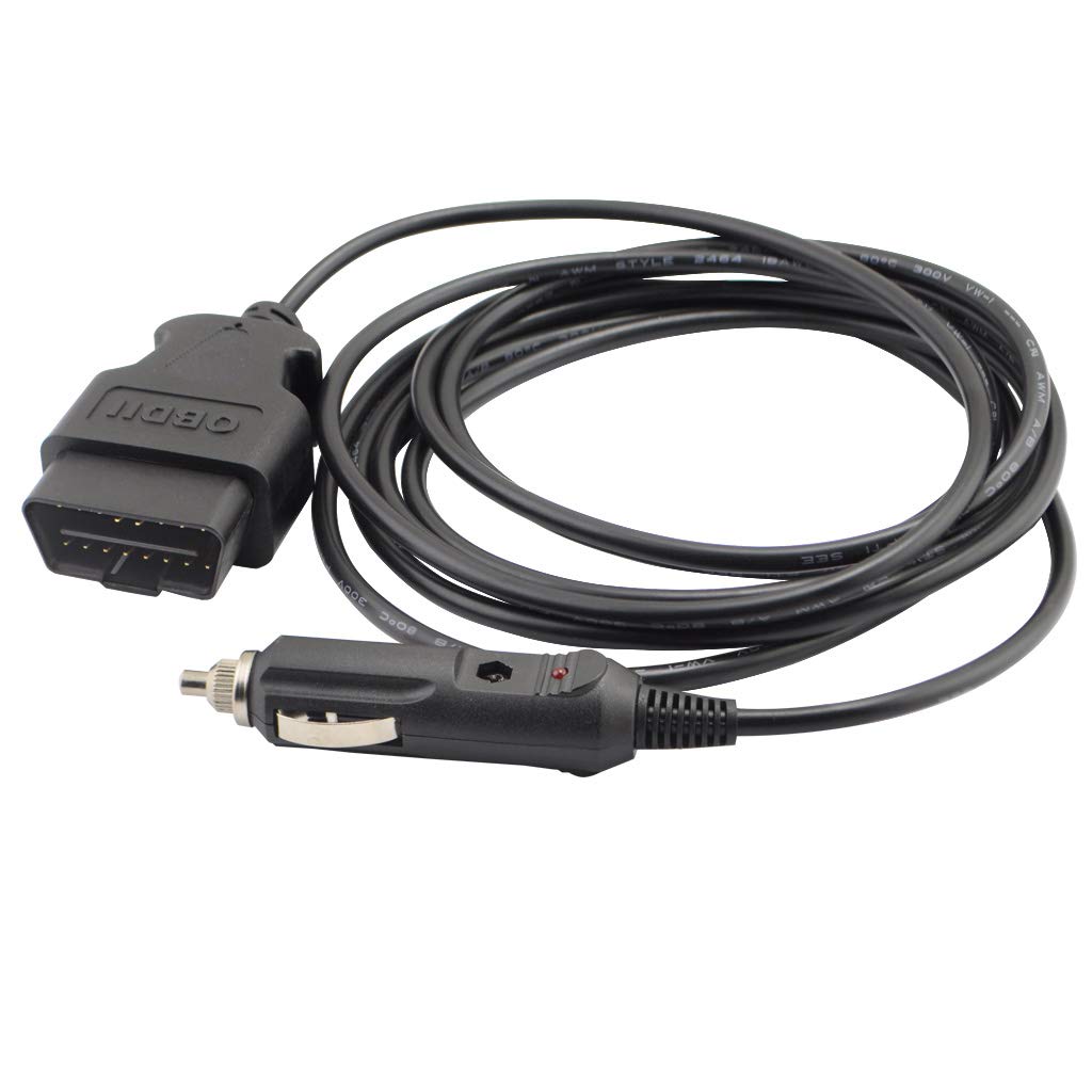 3M/10ft OBD II Vehicle ECU Emergency Power Supply Cable with Alligator Clips - 12V Car Battery Memory Saver & Cigarette Lighter Power Extension - Perfect for Car Maintenance, ECU Programming & Battery Replacement