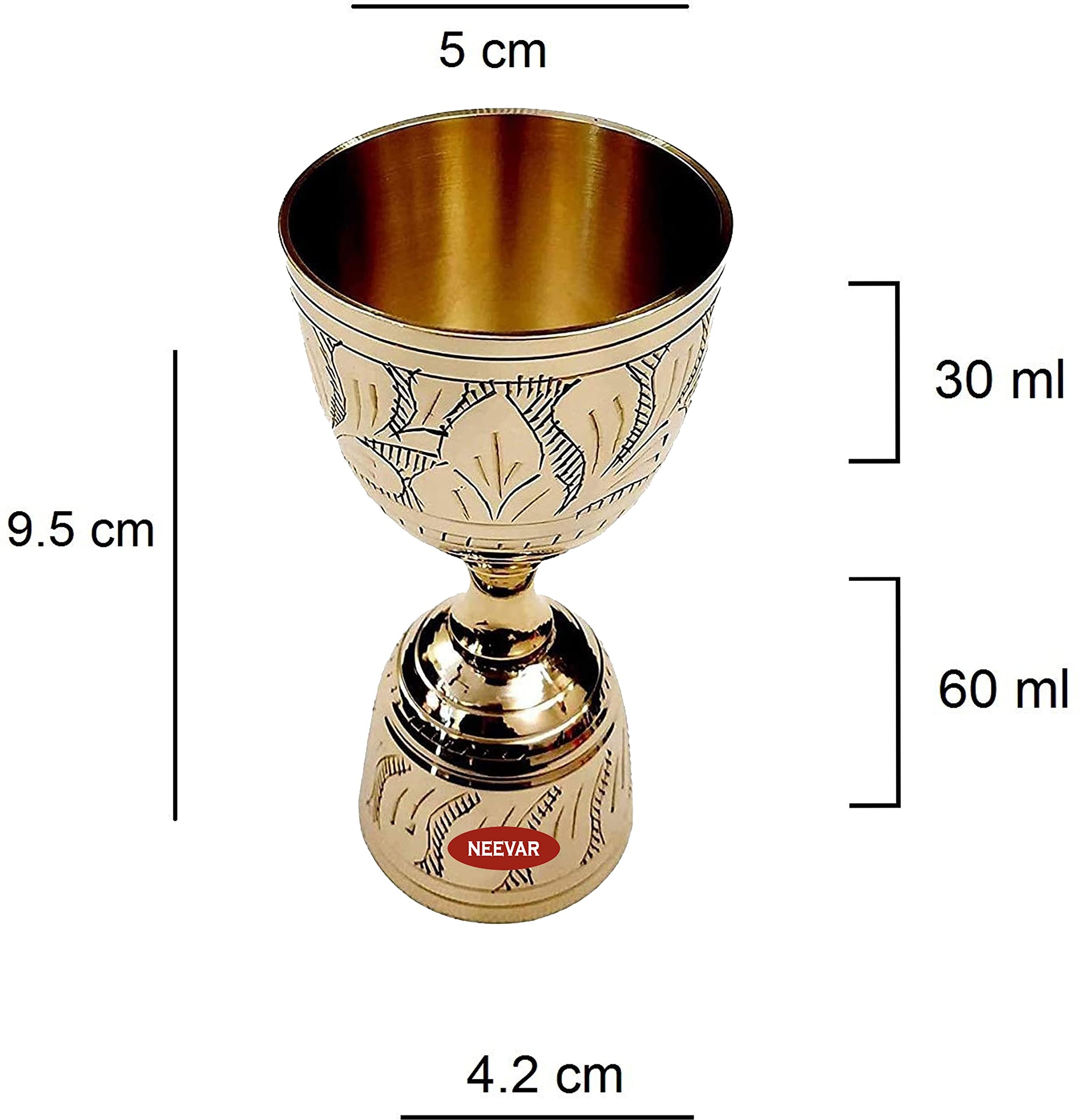 Premium Double-Sided Jigger & Cocktail Shaker Set - 1-Piece Brass Bar Measuring Tool for Mixologists | Perfect for Home Bars, Cocktail Parties & Professional Bartending