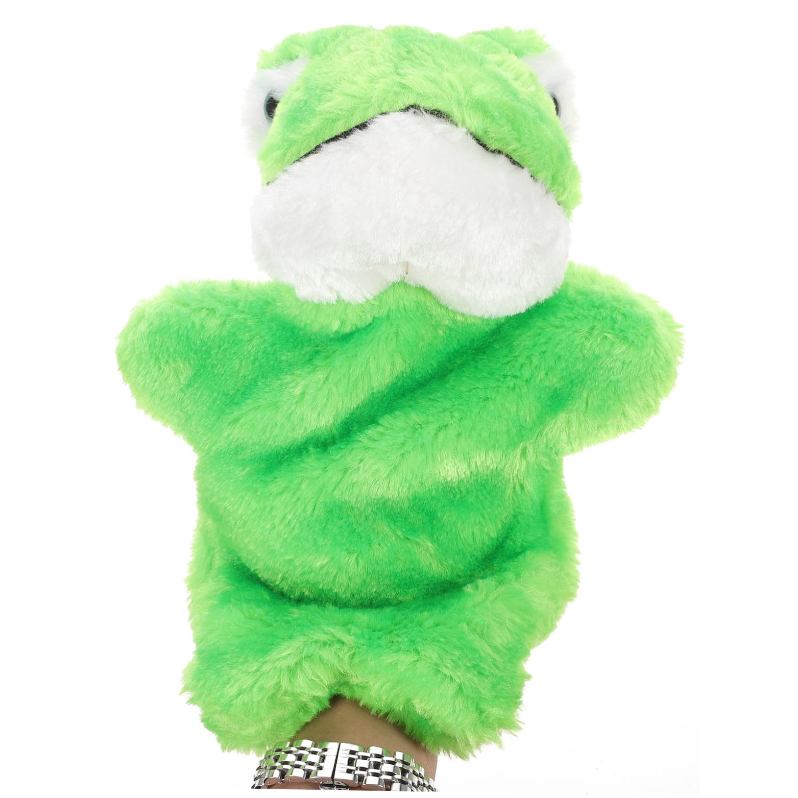 KOMBIUDA Plush Frog Hand Puppet - Soft Storytelling Animal Toy for Kids, Themed Puppet Show & Interactive Play - Perfect for Classroom, Bedtime Stories & Imaginative Play