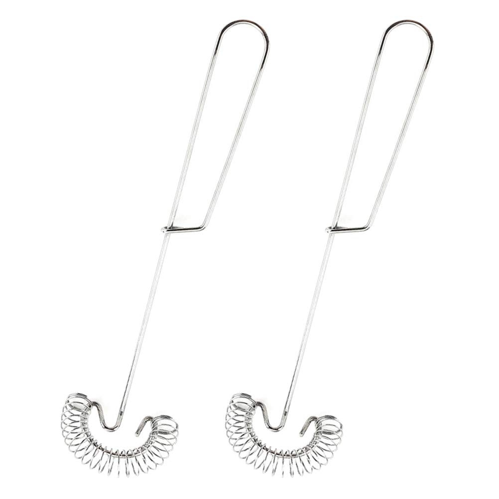 Cabilock 2-Piece Stainless Steel Hand Whisk Set - Spring Coil Egg Beater, Multi-Function Milk Frother & Kitchen Gadget for Baking, Cooking & Mixing - Perfect for Home Chefs & Professional Kitchens