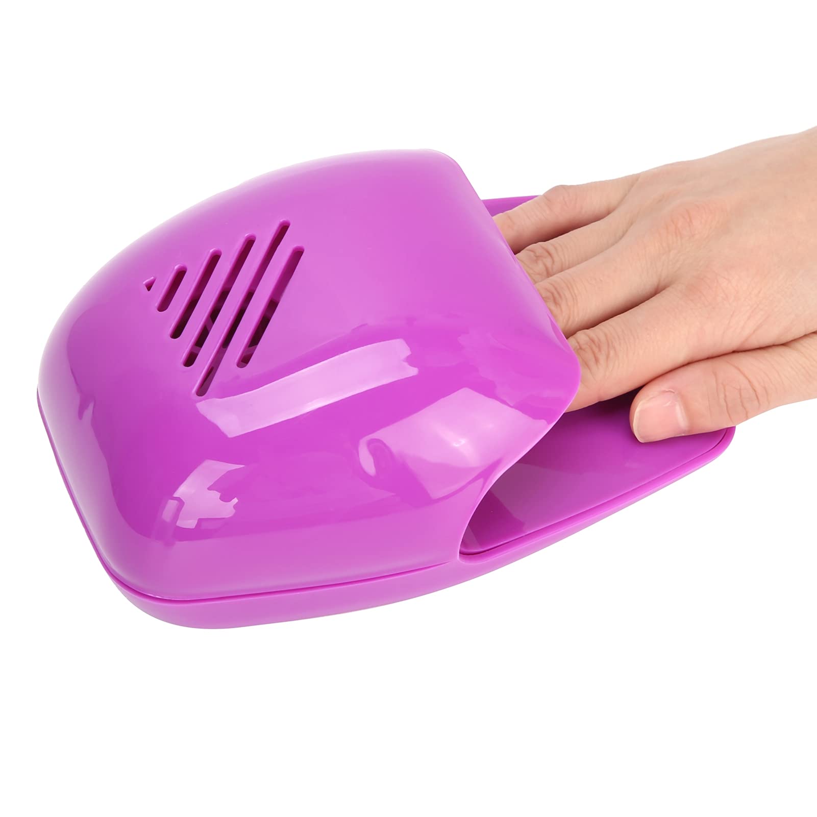 Portable Nail Dryer Fan - Fast Cooling Nail Polish Dryer for Gel & Regular Polish | Compact UV-Free Nail Art Tool for Home & Salon Use (Purple)