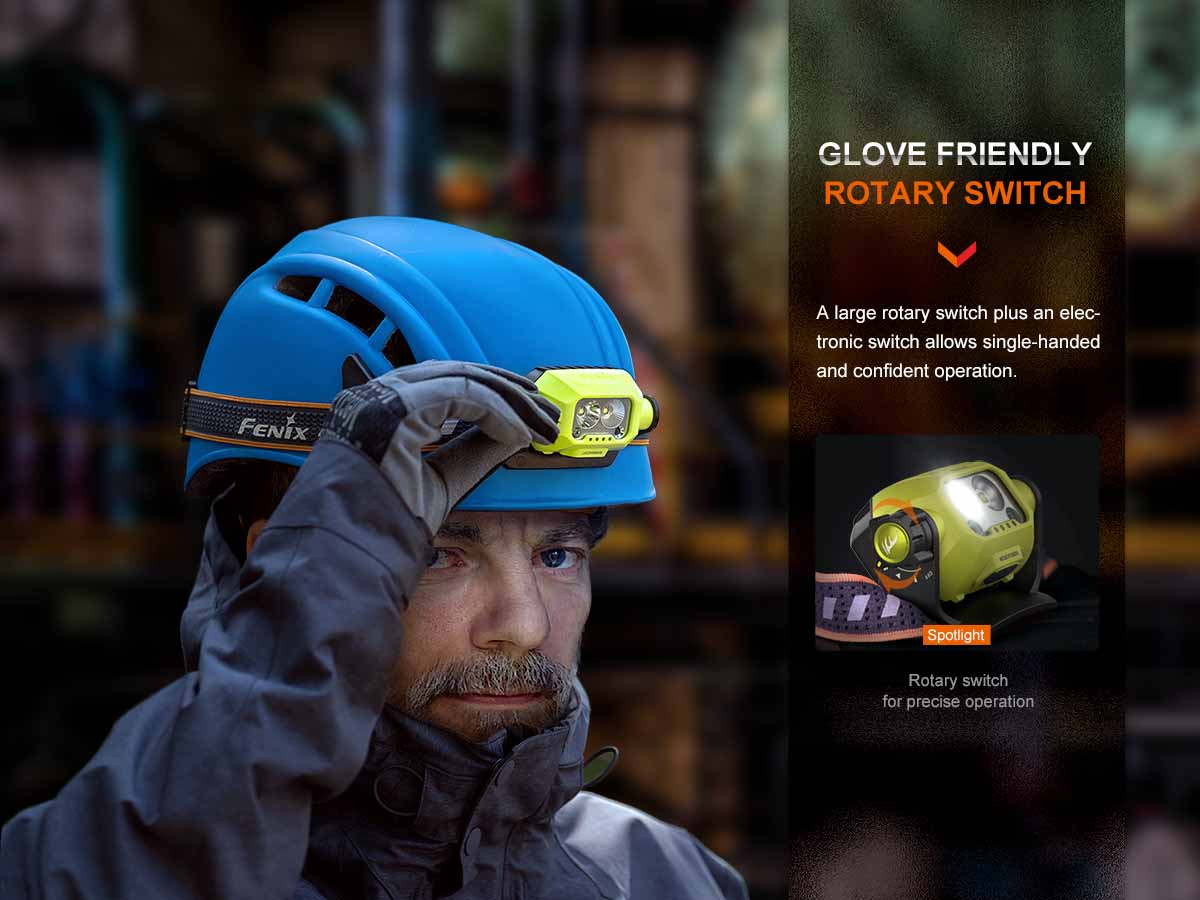 Fenix WH23R Rechargeable LED Work Headlamp - 900 Lumens, Waterproof Headlight for Construction, Camping, Hiking & Outdoor Activities