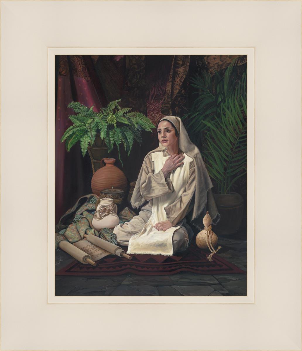 Behold Thy Handmaiden - Elegant Christian Home Decor for Prayer & Meditation | Perfect for Church Altars, Home Worship Spaces & Gift Giving