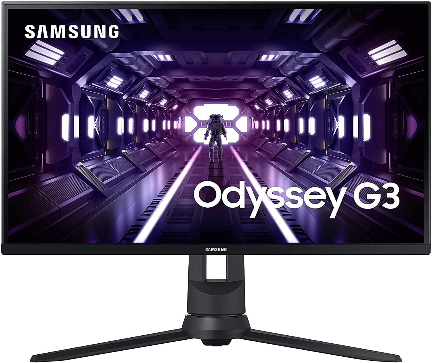 SAMSUNG Odyssey G3 24-Inch FHD 1080p 144Hz Gaming Monitor with 1ms Response, AMD FreeSync Premium, Borderless Design & Adjustable Stand - Perfect for Esports, PC & Console Gaming (LF24G35TFWNXZA)