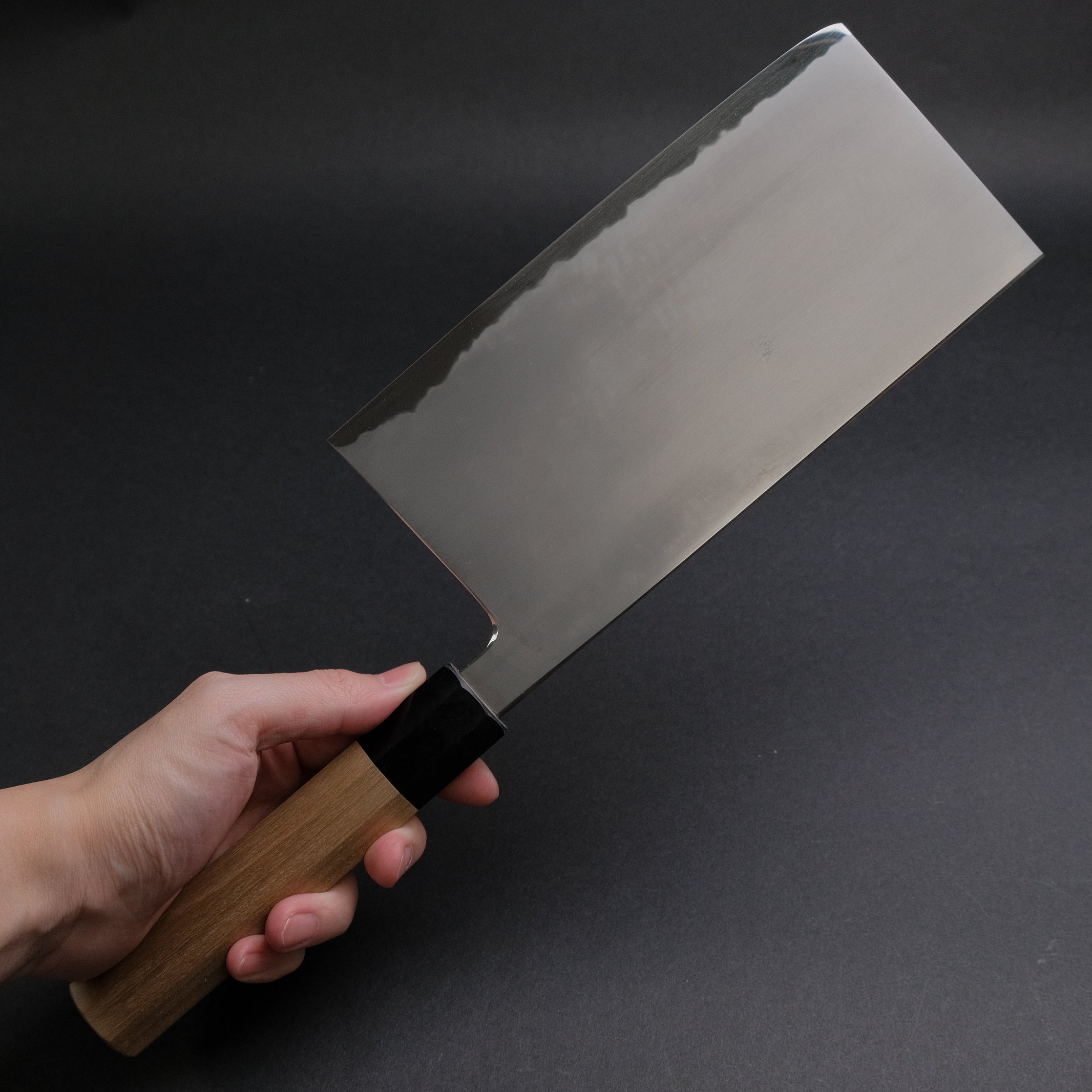 Premium Tetsujin Blue #2 Kasumi Nakiri Japanese Chef Knife 220mm - Extra Large Ho Wood Handle - Professional Kitchen Knife for Slicing, Chopping Vegetables & Herbs