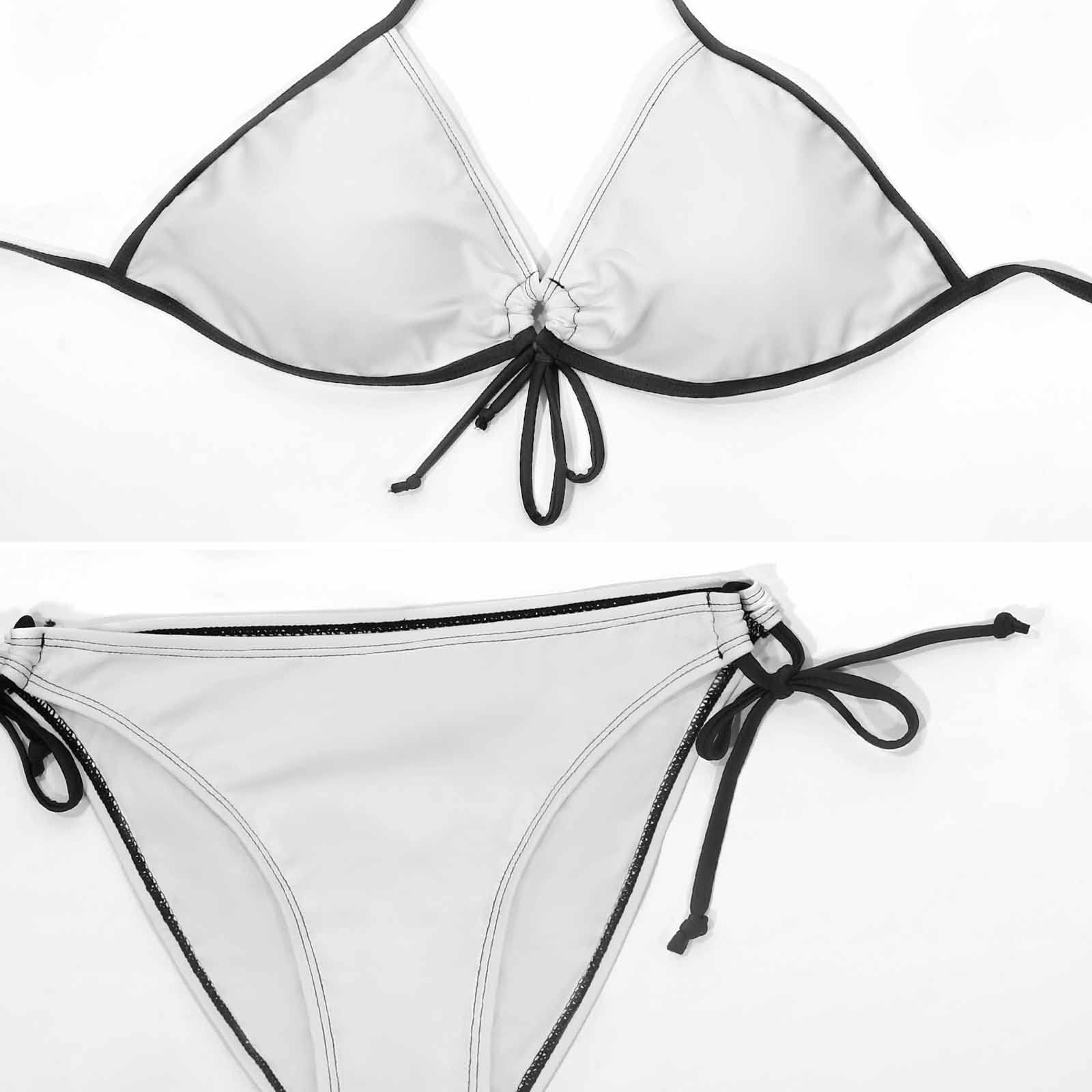 Barbados Flag Bikini Set - Large Size Women's Swimwear for Beach, Pool & Summer Vacations | Tropical Print Two-Piece Bathing Suit